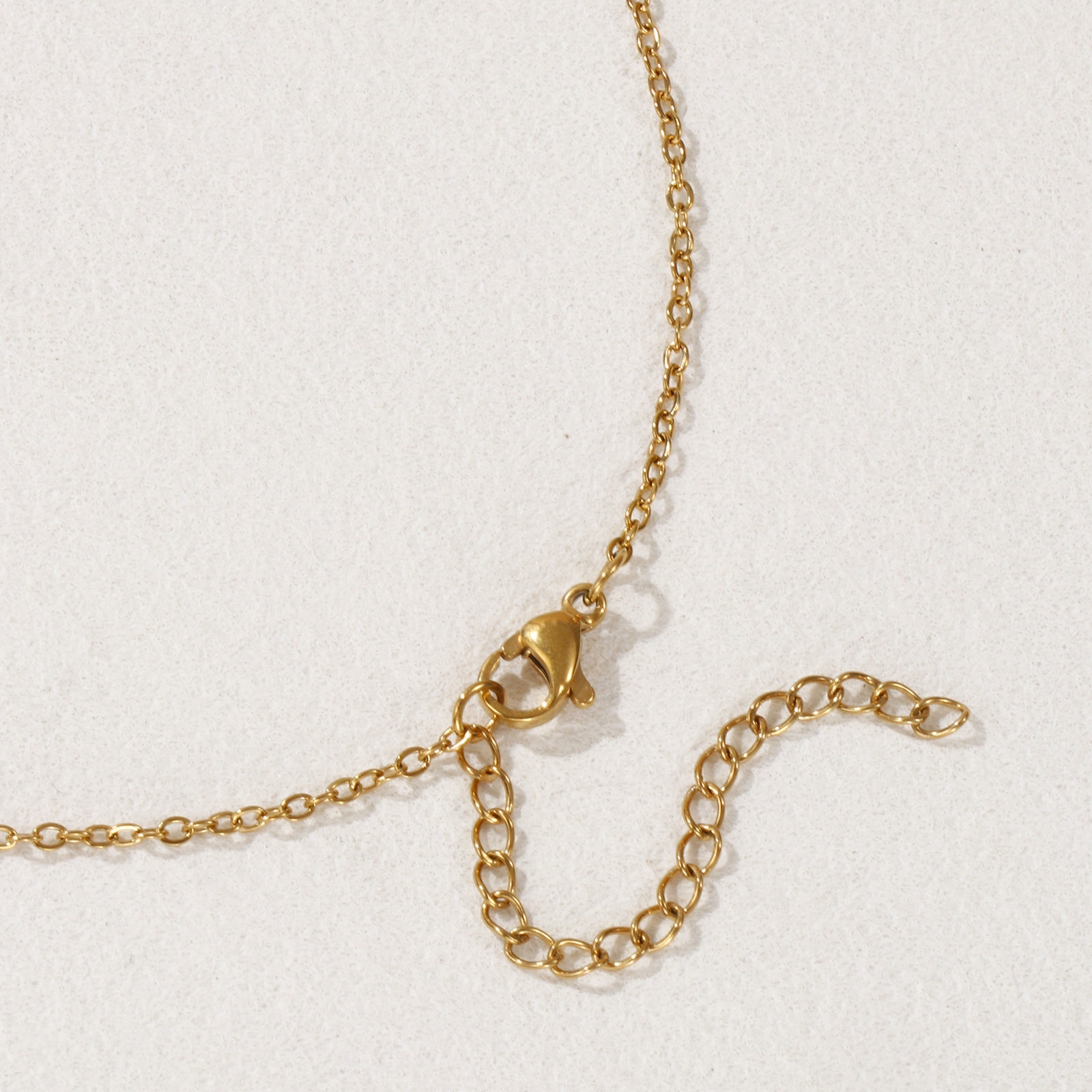 Imagen de 18K Oro Real Chapado Cadena de Cable Cruz Estrella de mar Collar con Colgante, 304 Acero Inoxidable 45cm + 5cm, Para Mujeres, Mancomunidad Esmalte Exquisito Joyería del océano Regalo, Recubrimiento al Vacío PVD Ecológico, 1 Unidad