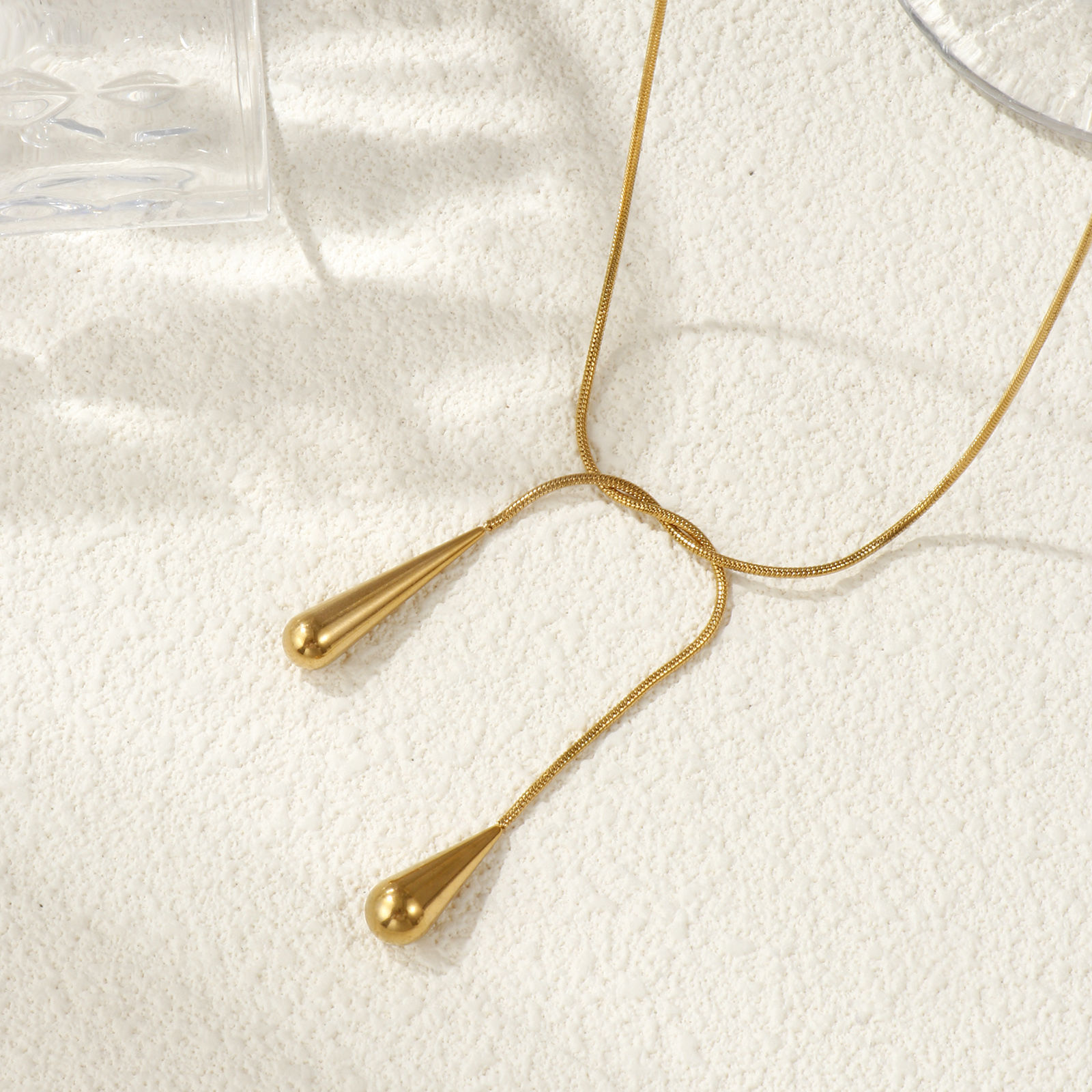 Imagen de 1 Piece Multicolor Snake Chain Drop Necklace, 304 Stainless Steel 80cm(31.5"), For Women, Dainty Gift, Eco-friendly
