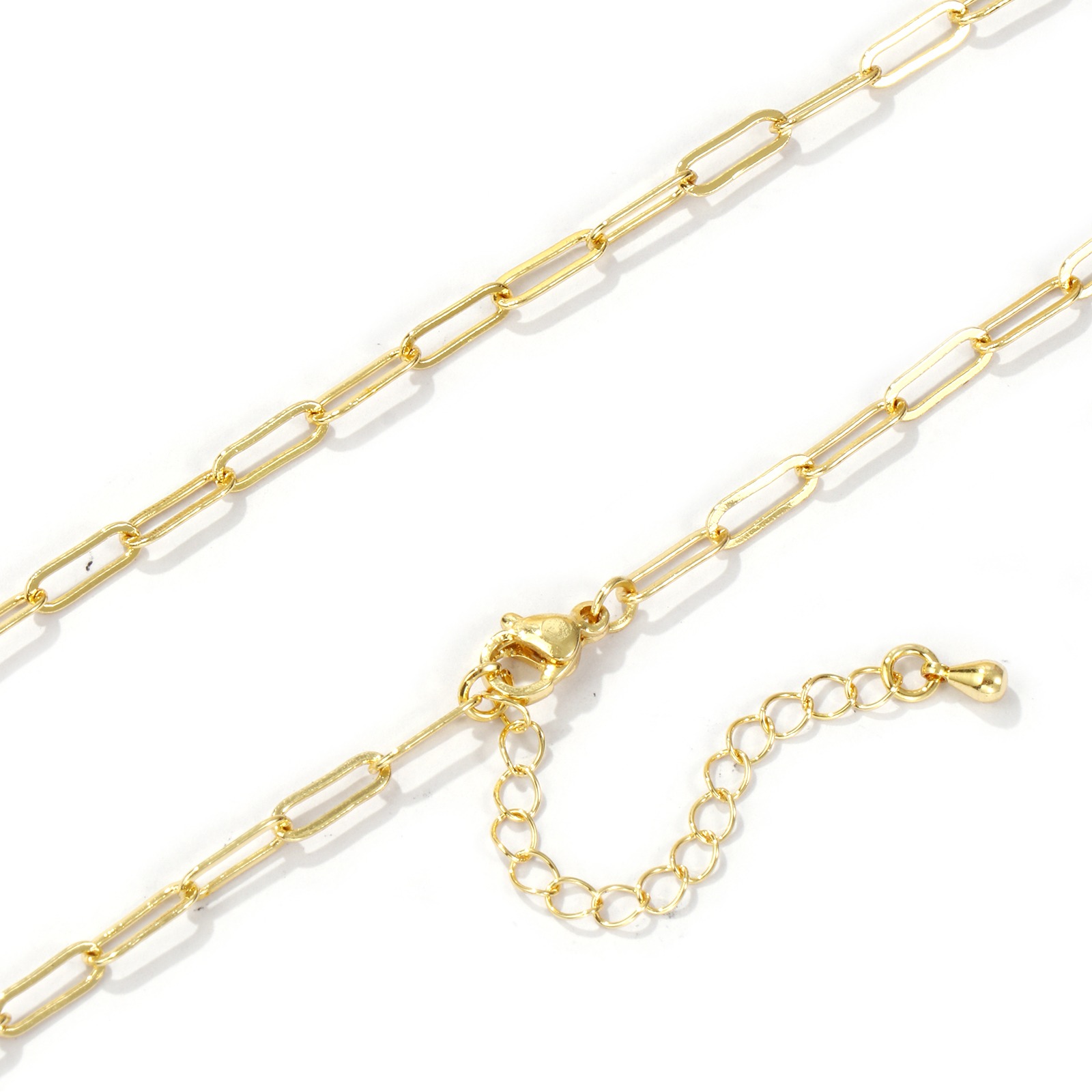 Picture of Brass Exquisite Paperclip Link Chain Necklace 18K Gold Plated