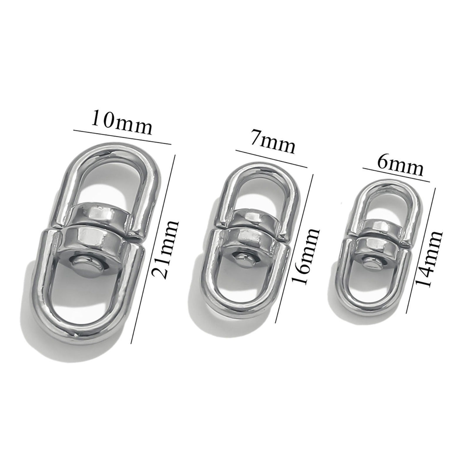 Image de 2 Pcs Connecteurs en 304 Acier Inoxydable Respectueux de la Nature Multicolore Rotatif