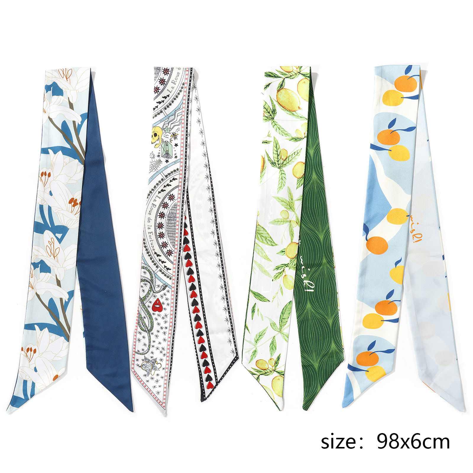 Picture of Polyester Multifunction Skinny Scarf Multicolor 98cm x 6cm