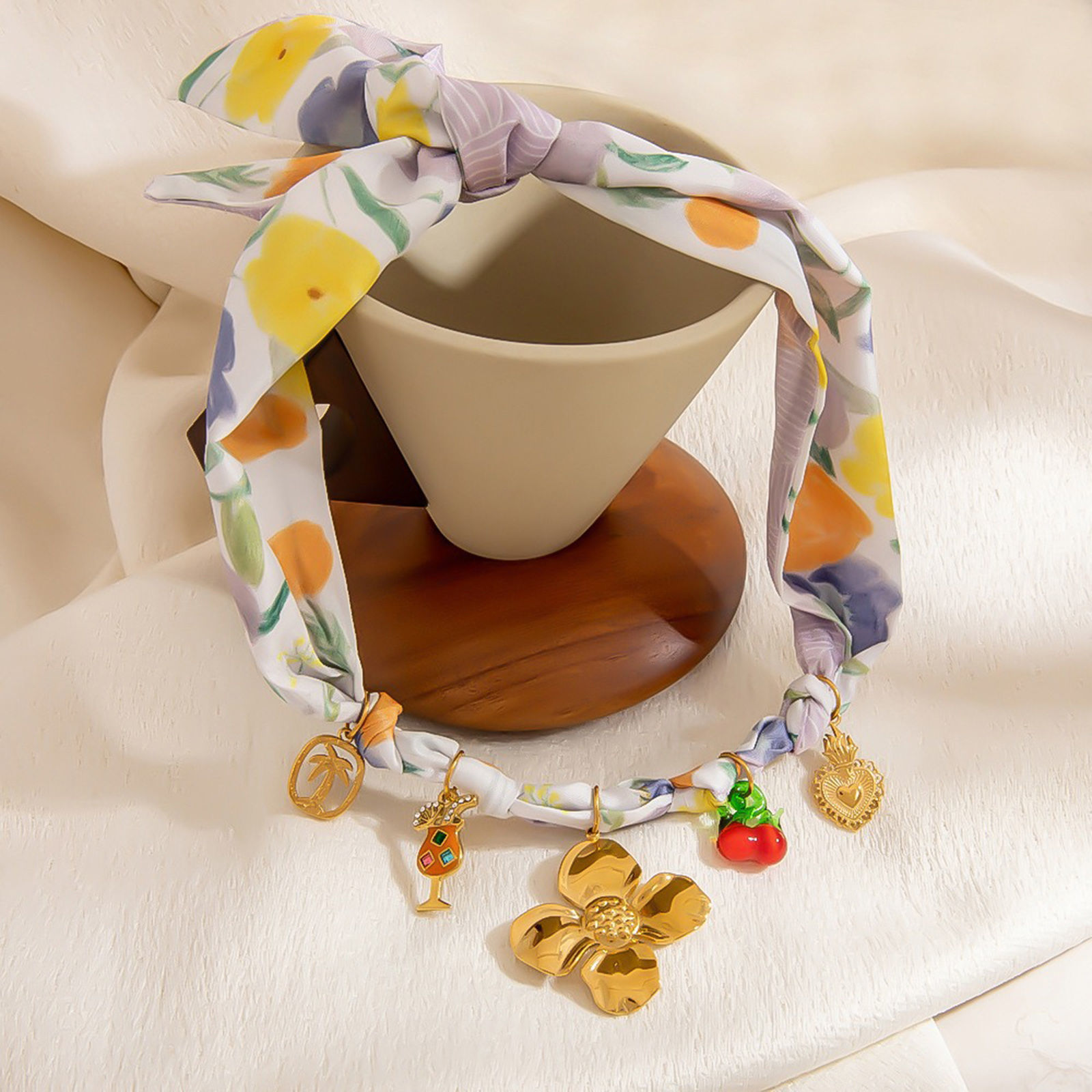 Picture of Polyester Multifunction Skinny Scarf Multicolor 98cm x 6cm