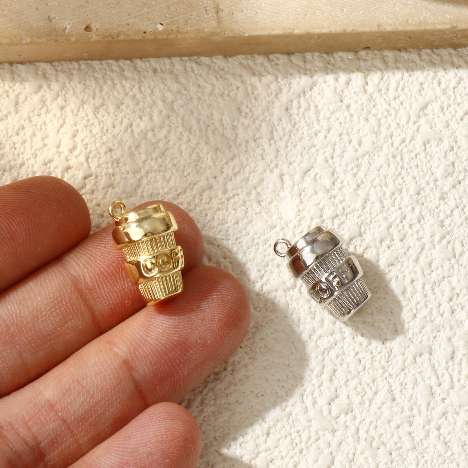 Picture of Brass Charms Multicolor Cup 3D 16mm x 10mm