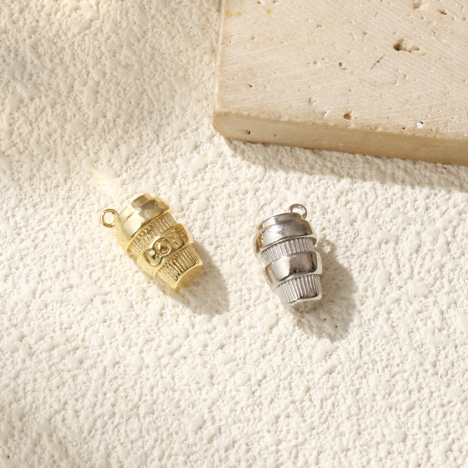 Picture of Brass Charms Multicolor Cup 3D 16mm x 10mm