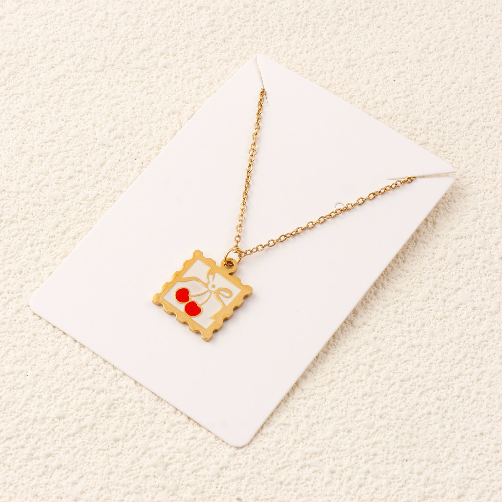 Picture of Paper Jewelry Necklace Earrings Display Card Multicolor Rectangle 9cm x 6cm