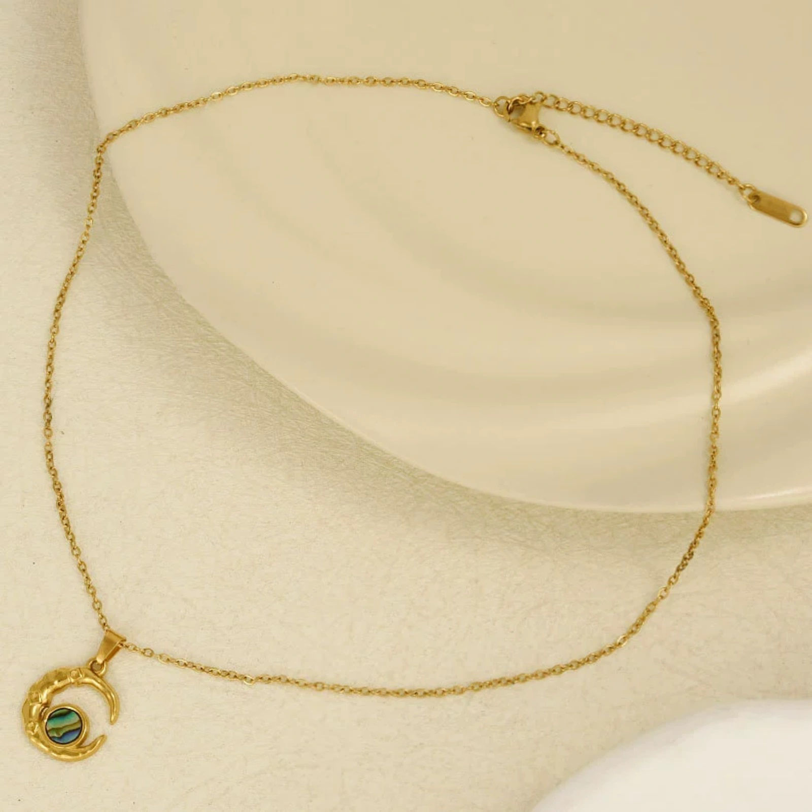 2 個 エコフレンドリー PVD真空メッキ 304ステンレス鋼 ペンダント 18Kゴールドメッキ の画像