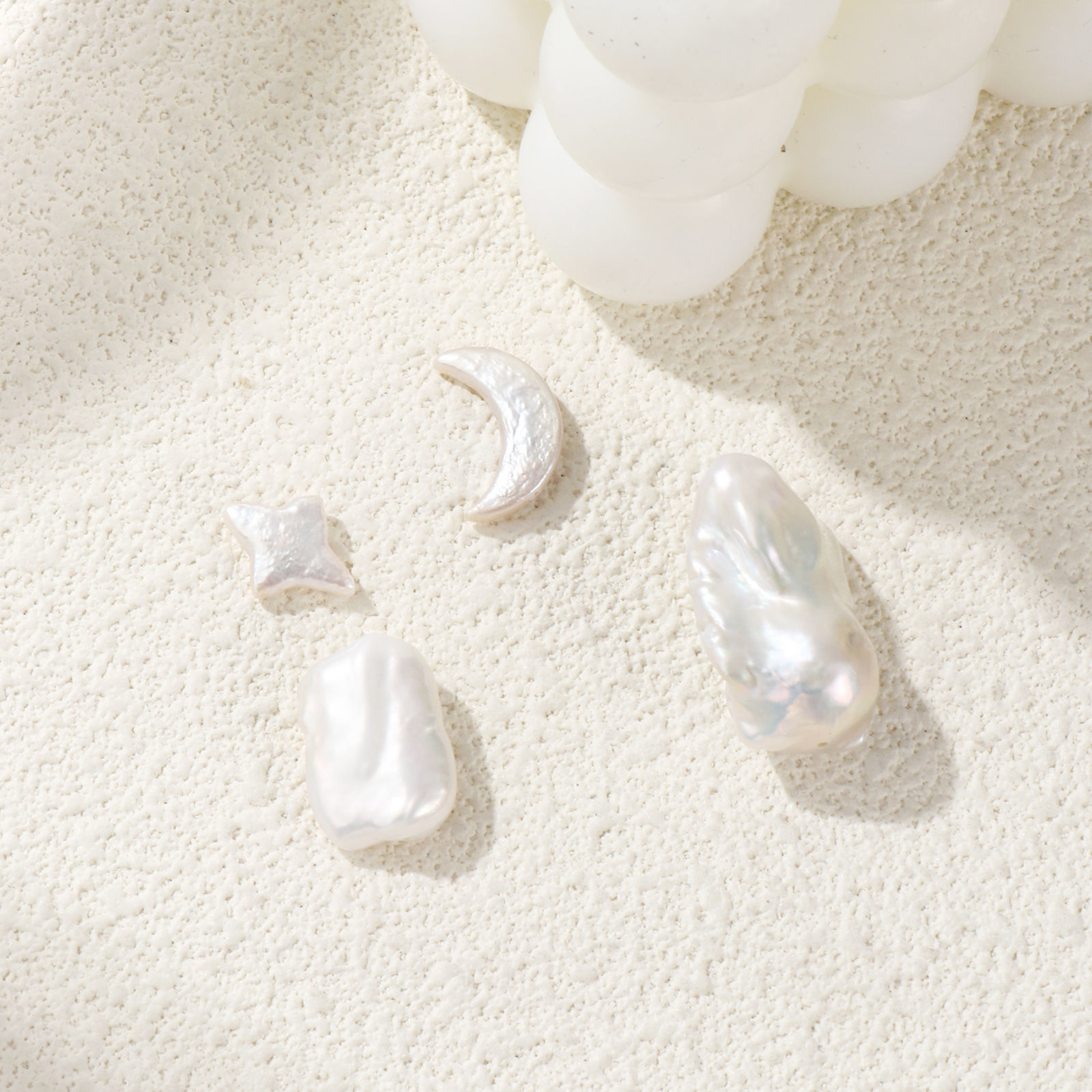 Bild von Barock Natur Perle Perlen zur DIY-Schmuckherstellung Weiß