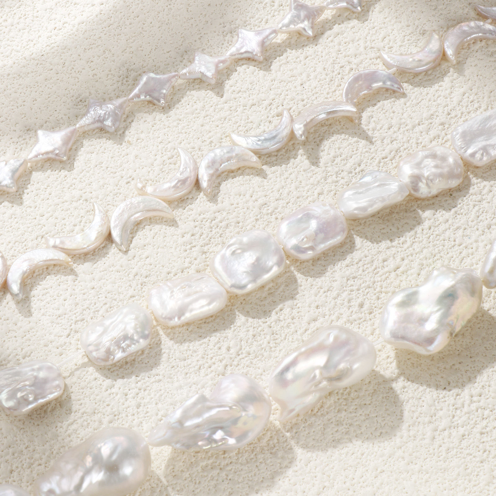 Bild von Barock Natur Perle Perlen zur DIY-Schmuckherstellung Weiß