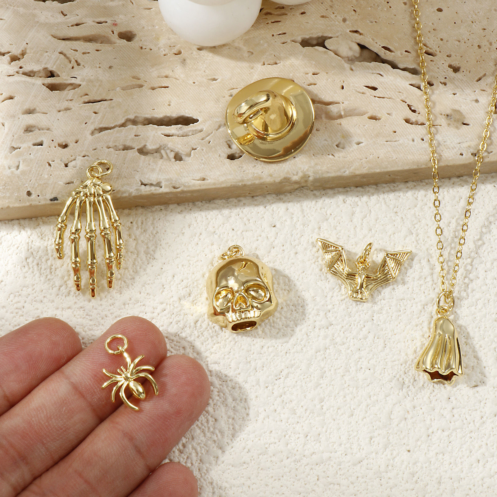 Picture of Eco-friendly Brass Halloween Charms 18K Real Gold Plated