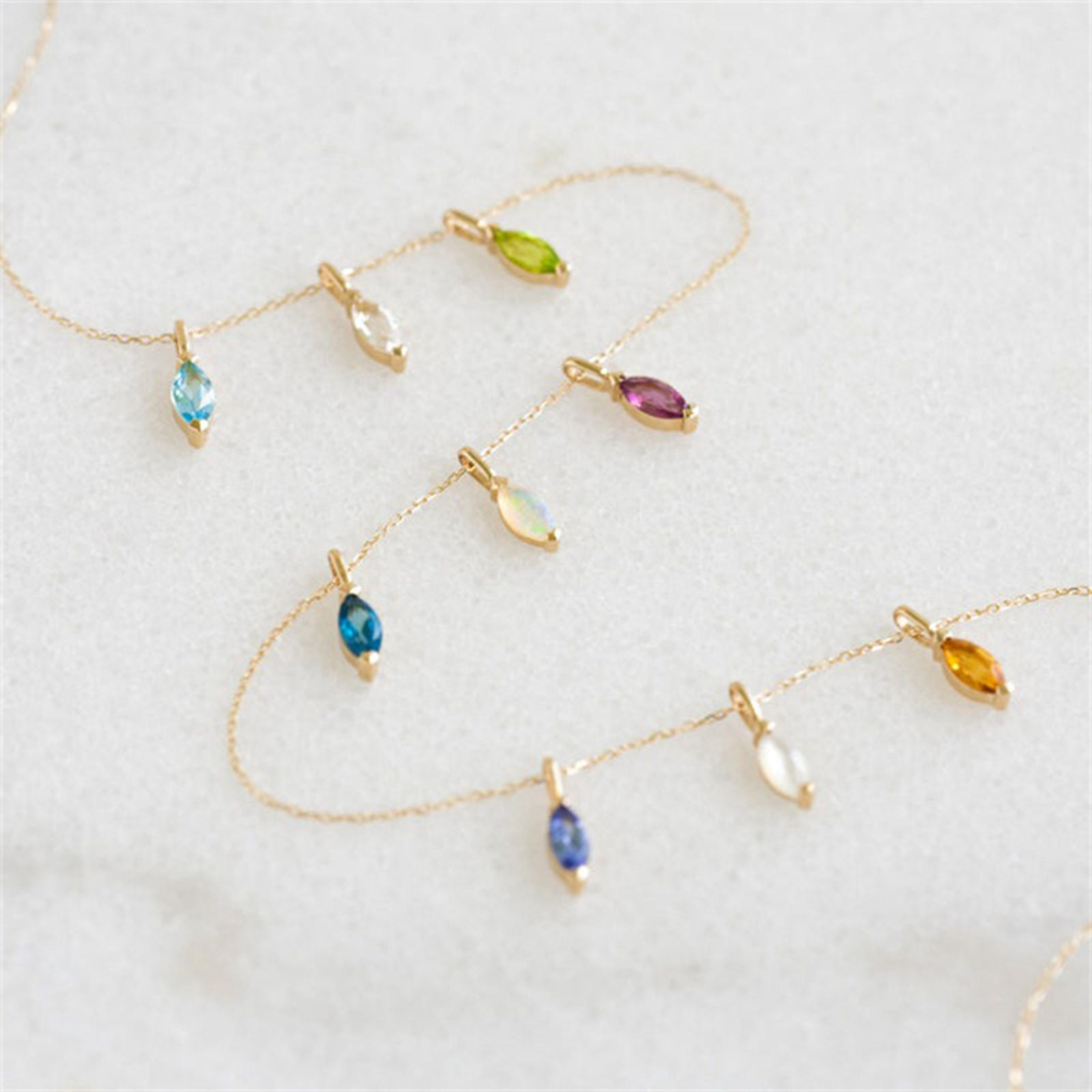 Bild von Umweltfreundliche PVD-Vakuumbeschichtung 304 Edelstahl & Zirkon Monatsstein Charms 18K Echtgold plattiert Marquise 11mm x 3mm