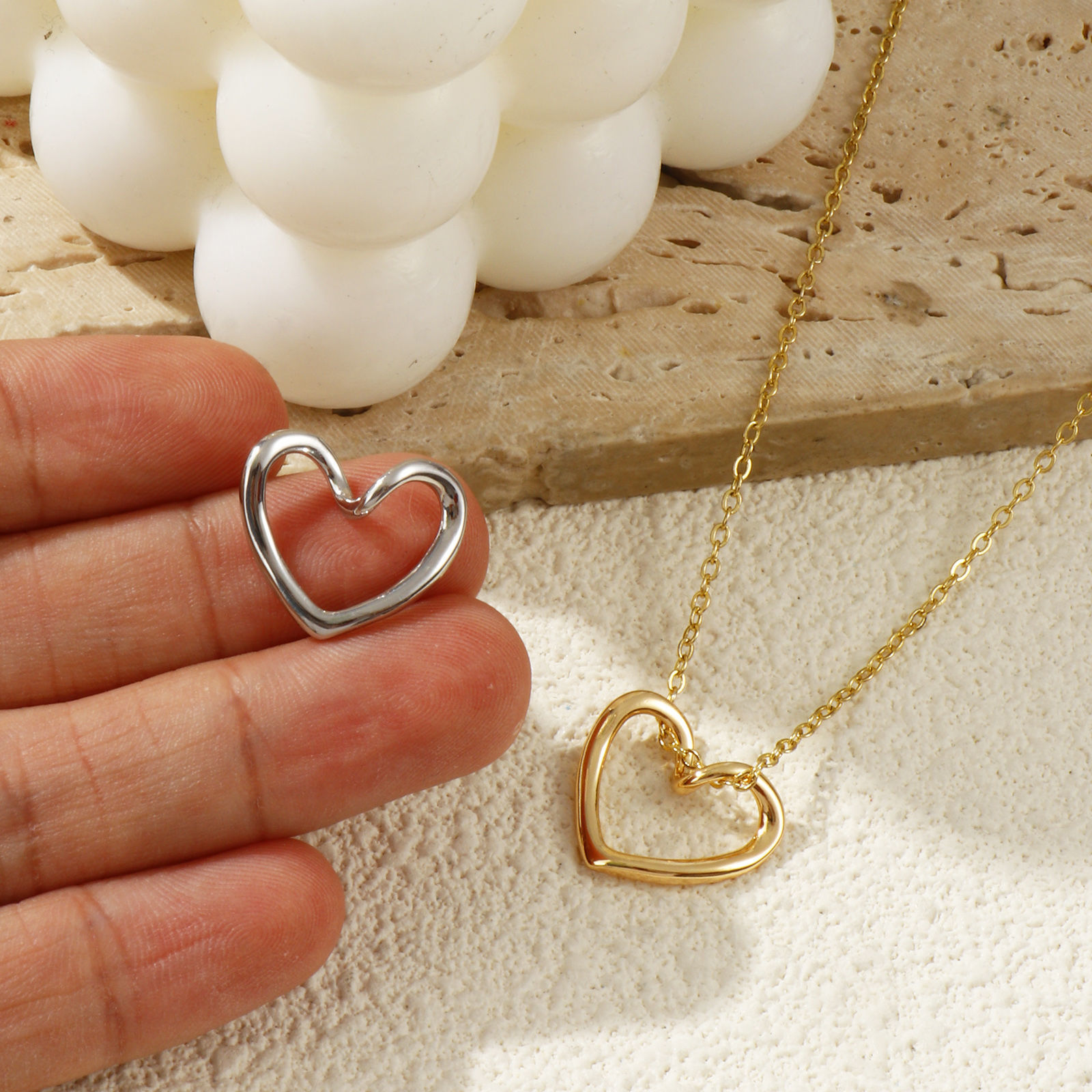 Picture of 2 PCs Eco-friendly Brass Valentine's Day Charms Real Gold Plated Heart Hollow 18mm x 15mm