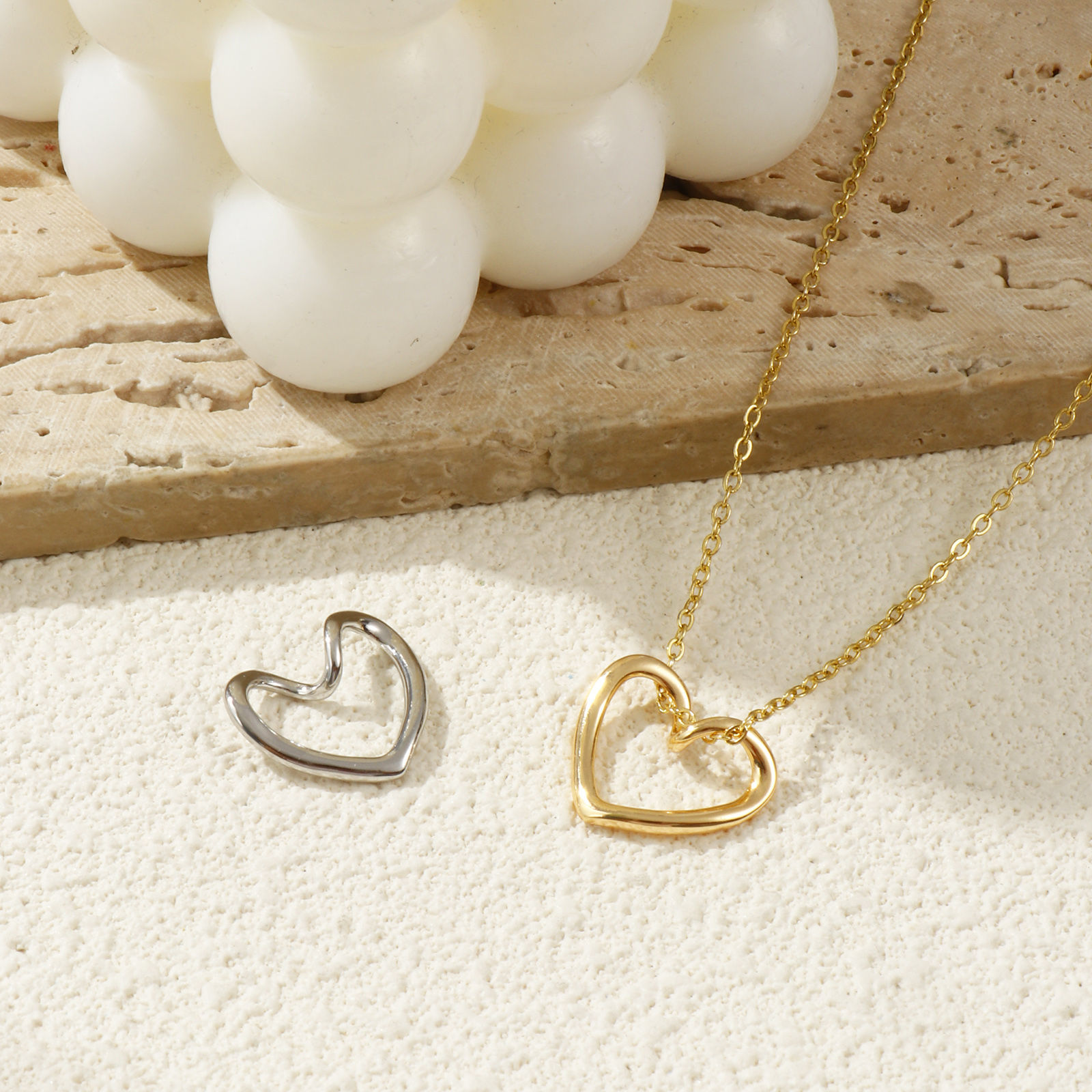 Picture of 2 PCs Eco-friendly Brass Valentine's Day Charms Real Gold Plated Heart Hollow 18mm x 15mm