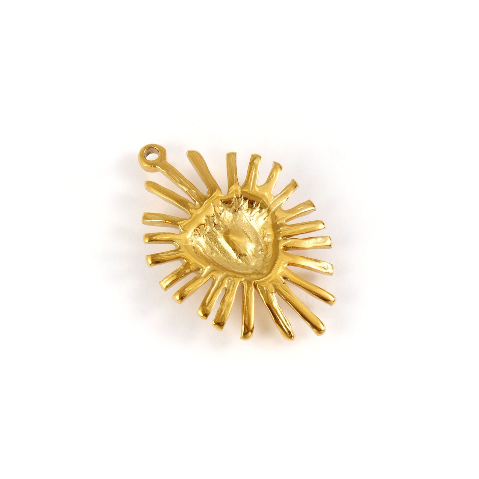 Bild von Umweltfreundliche PVD-Vakuumbeschichtung 304 Edelstahl & Strass Religiös Charms 18K Echtgold plattiert Ex Voto Herz