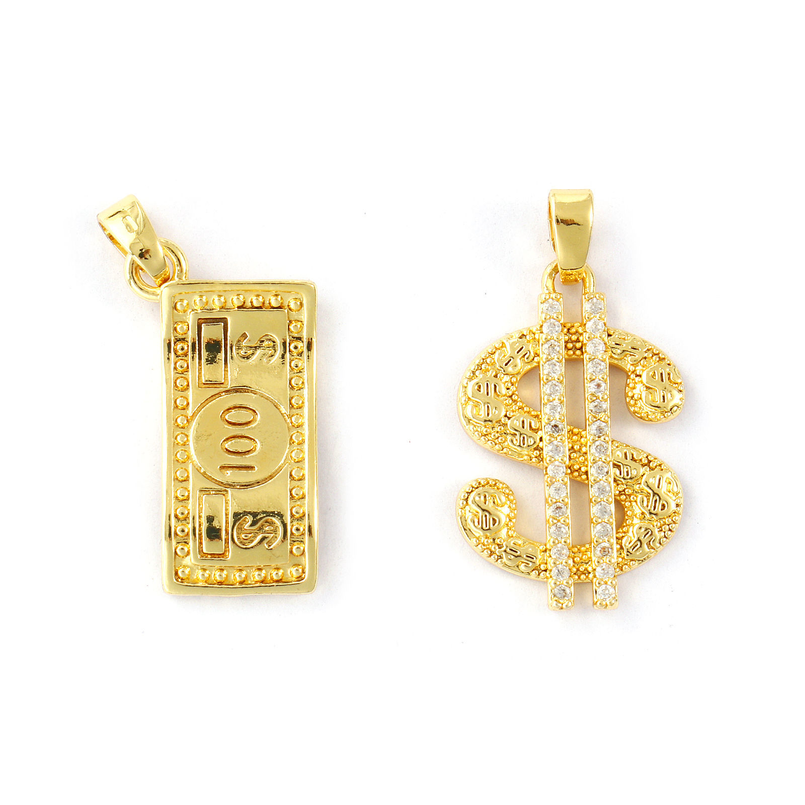 Picture of 2 PCs Eco-friendly Brass Charm Pendant 18K Real Gold Plated