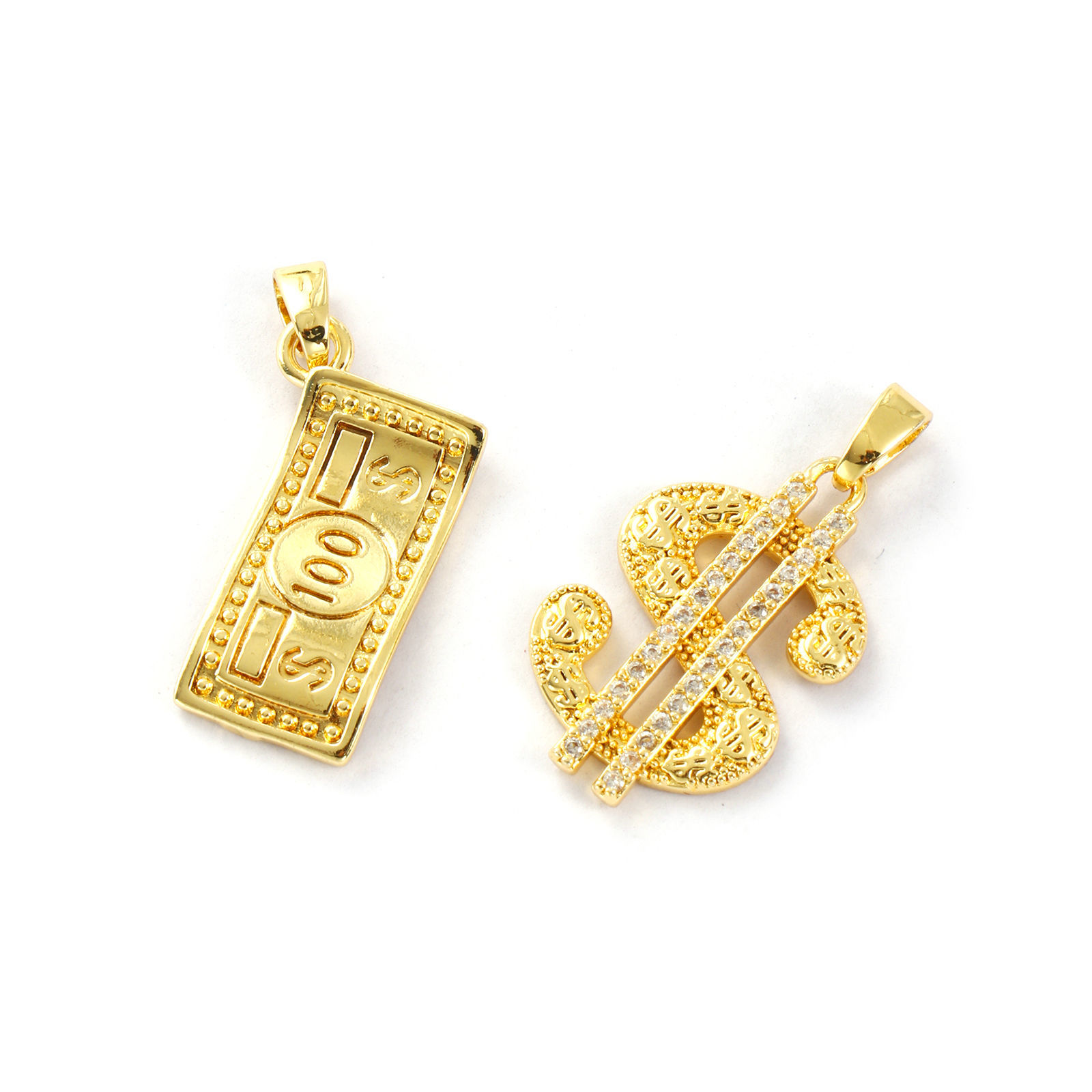 Picture of 2 PCs Eco-friendly Brass Charm Pendant 18K Real Gold Plated