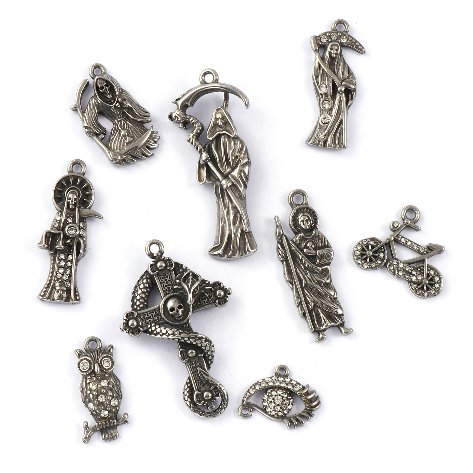 Изображение 1 ШТ Экологичный 304 Нержавеющая Сталь Подвески Античное Серебро