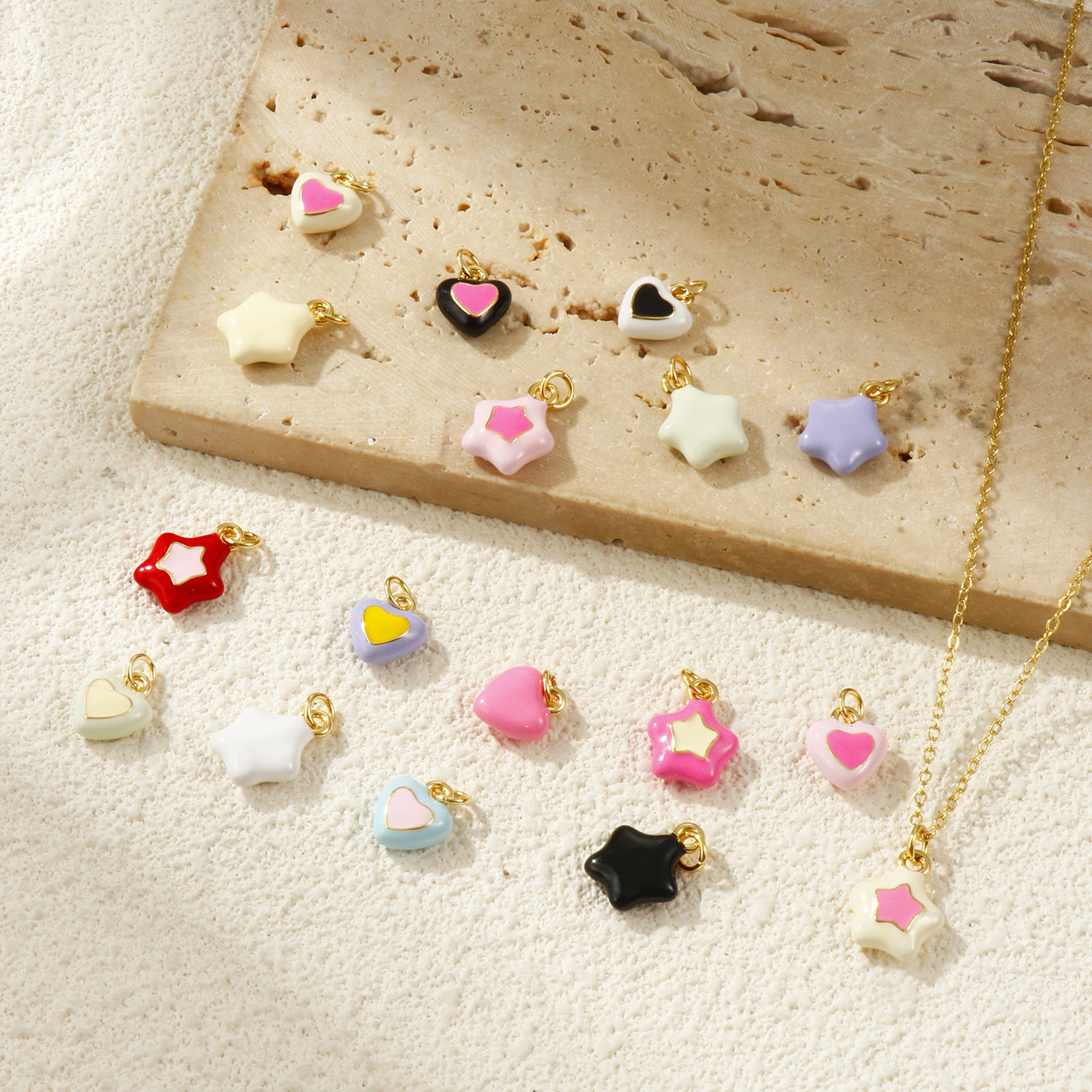 Picture of Eco-friendly Brass Charms 18K Real Gold Plated Enamel