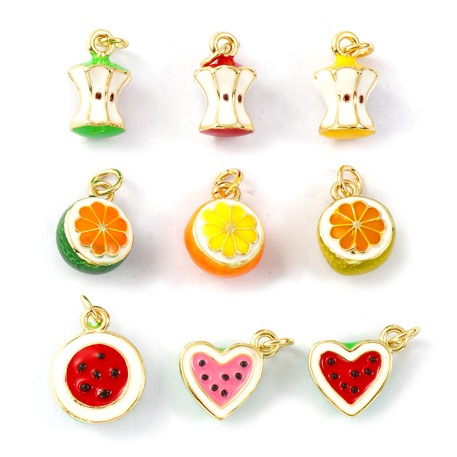 Picture of 1 Piece Eco-friendly Brass Flora Collection Charms 18K Real Gold Plated Enamel 3D