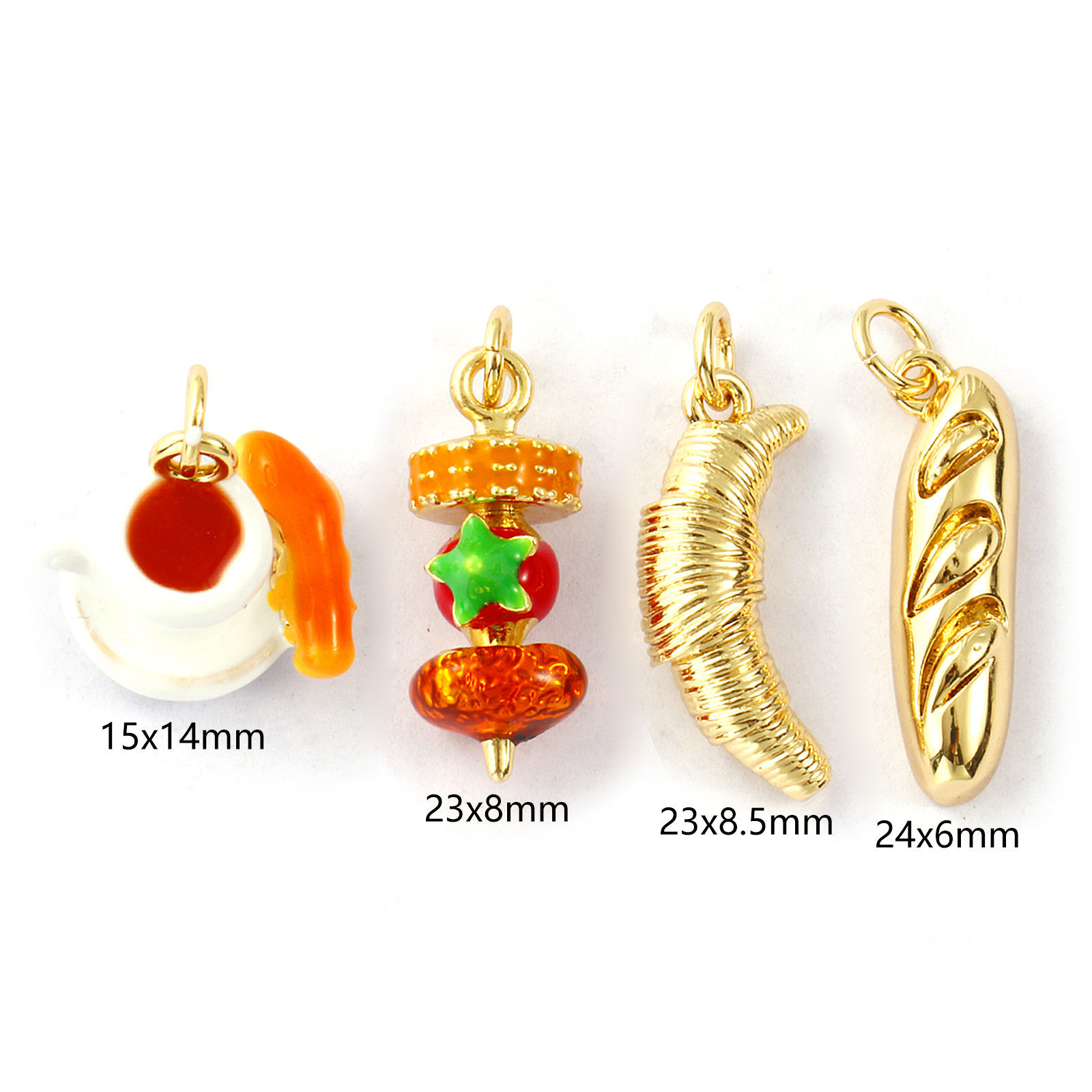 Picture of Eco-friendly Brass Charms 18K Real Gold Plated 3D