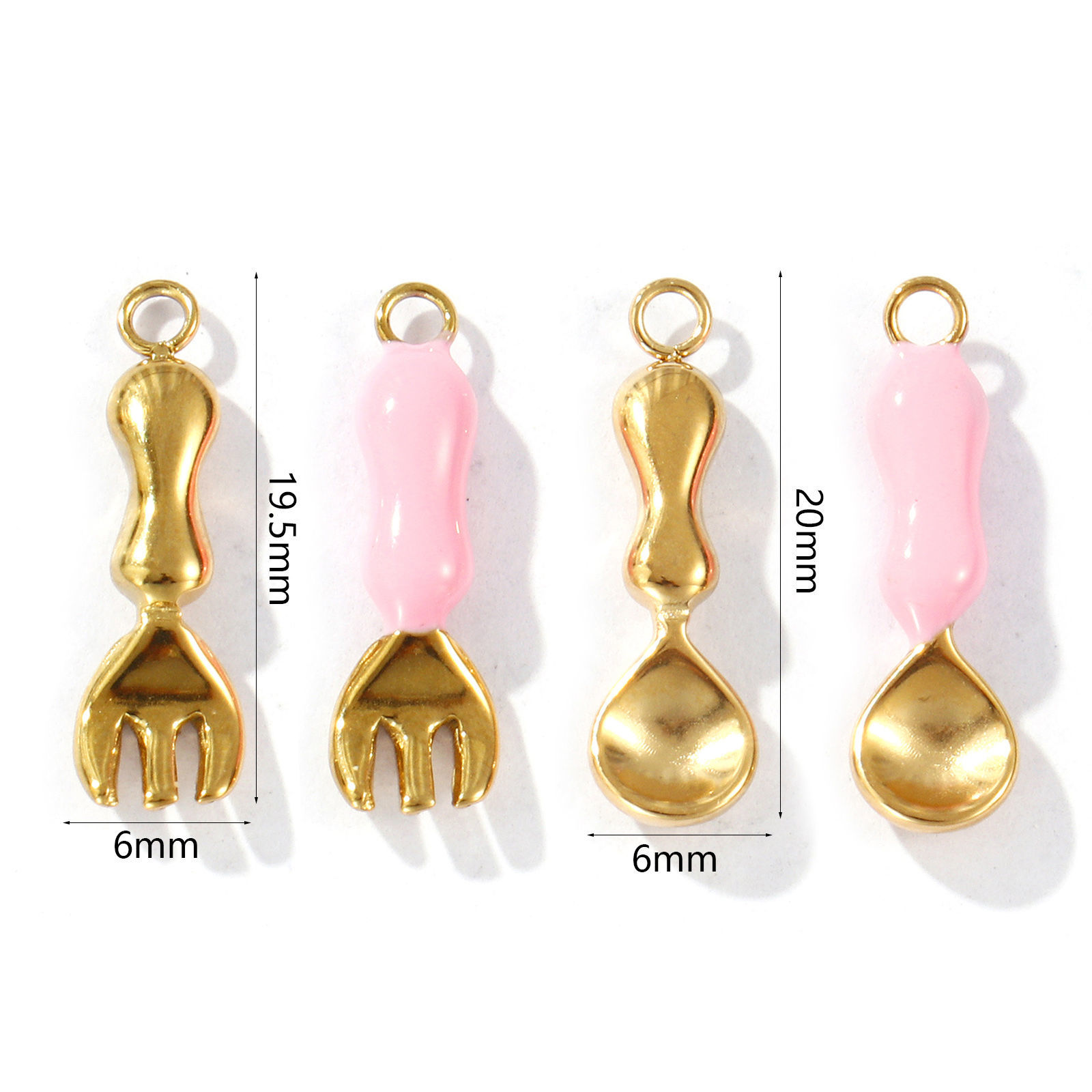 Immagine di 1 Piece Eco-friendly PVD Vacuum Plating Waterproof Anti-Tarnish Hypoallergenic 304 Stainless Steel Charms 18K Real Gold Plated 3D