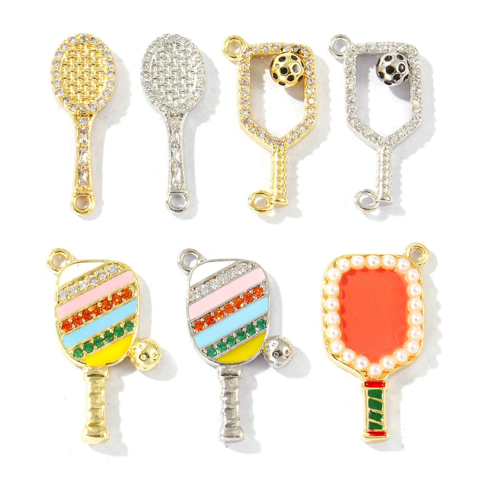 Picture of Brass Sport Charms Multicolor Racket