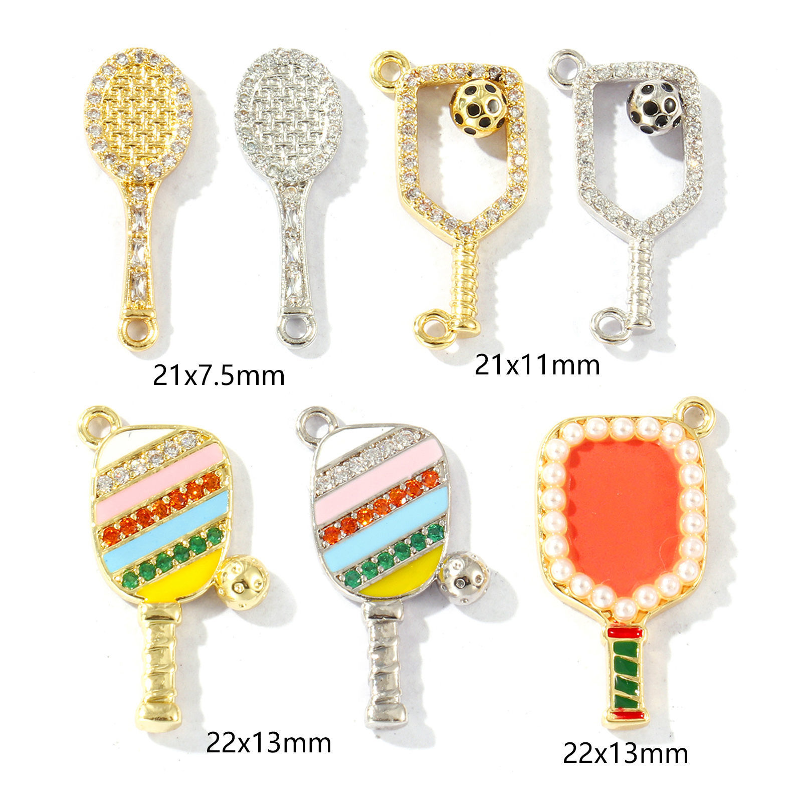 Picture of Brass Sport Charms Multicolor Racket