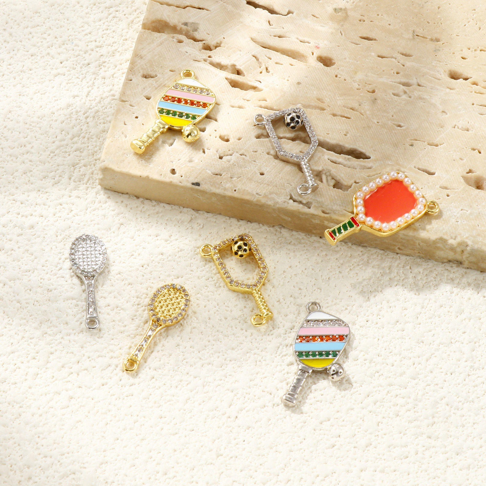 Picture of Brass Sport Charms Multicolor Racket