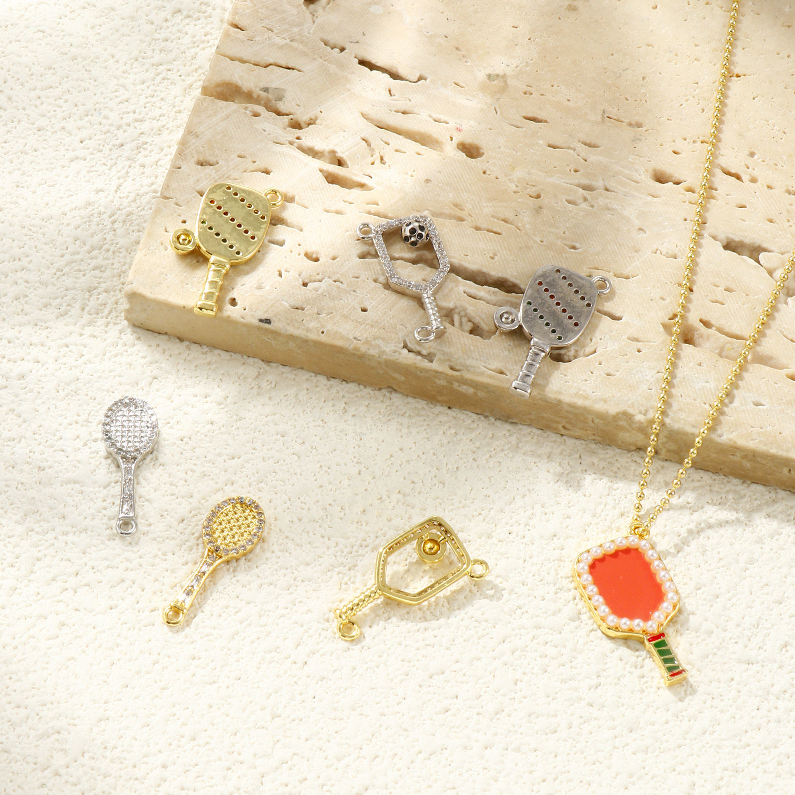 Picture of Brass Sport Charms Multicolor Racket