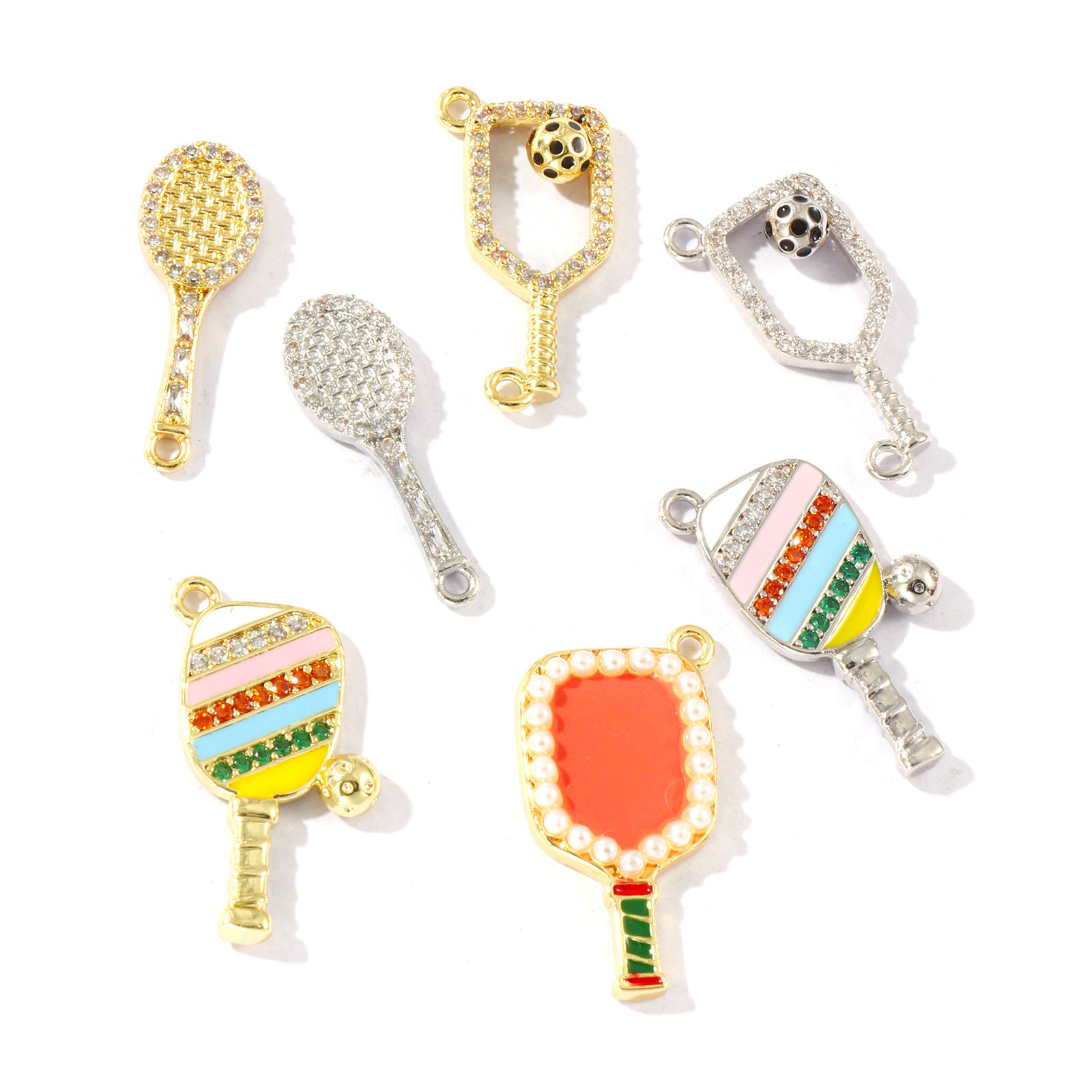 Picture of Brass Sport Charms Multicolor Racket
