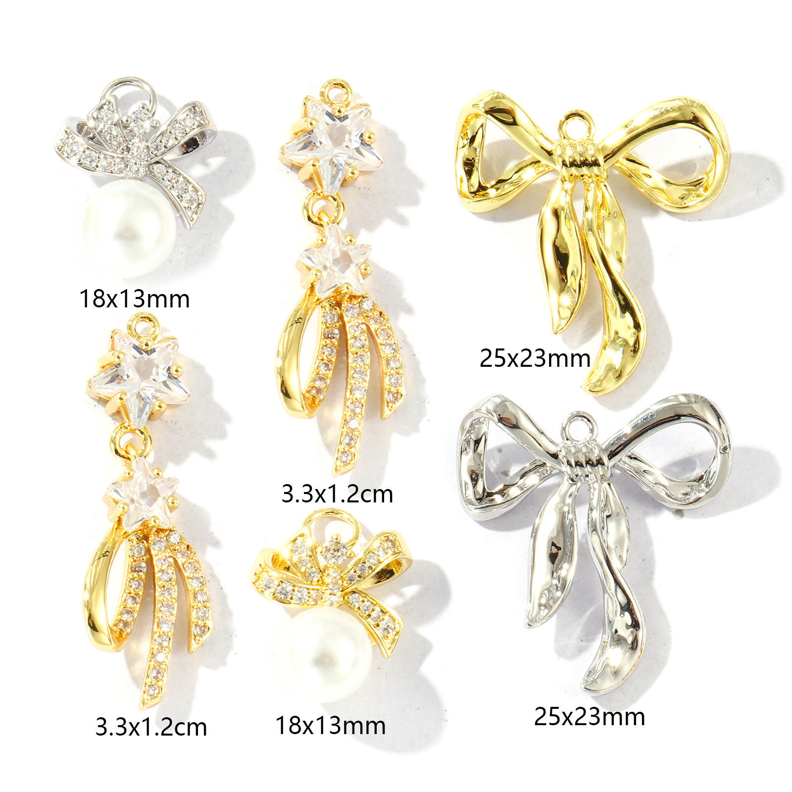 Picture of Brass Clothes Charms Multicolor Bowknot