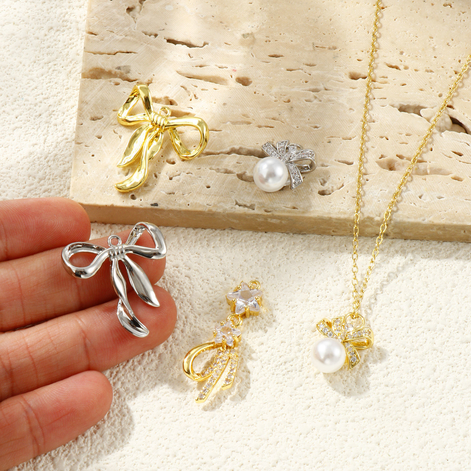 Picture of Brass Clothes Charms Multicolor Bowknot