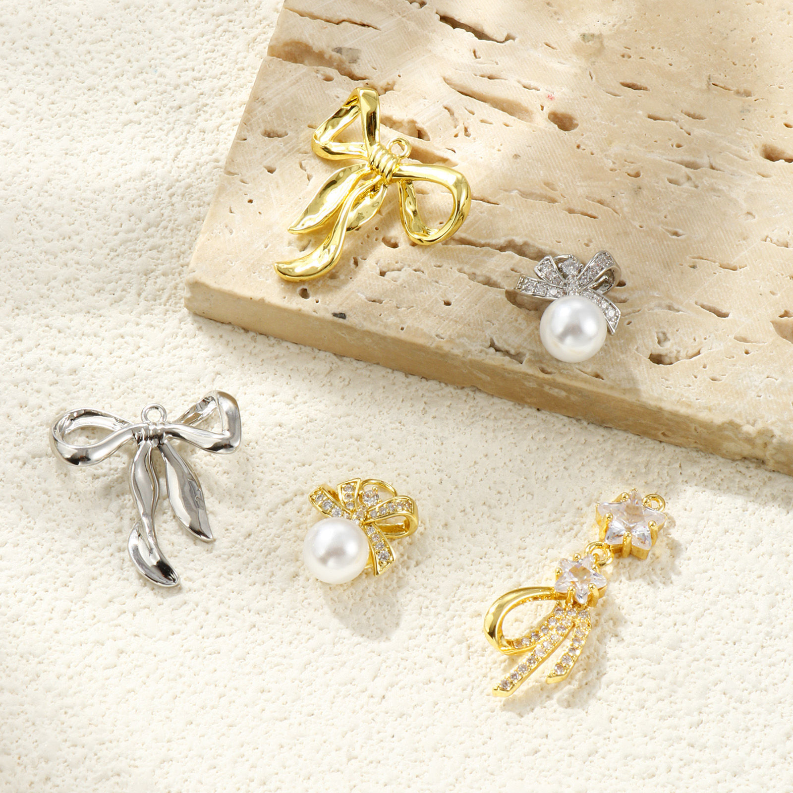 Picture of Brass Clothes Charms Multicolor Bowknot