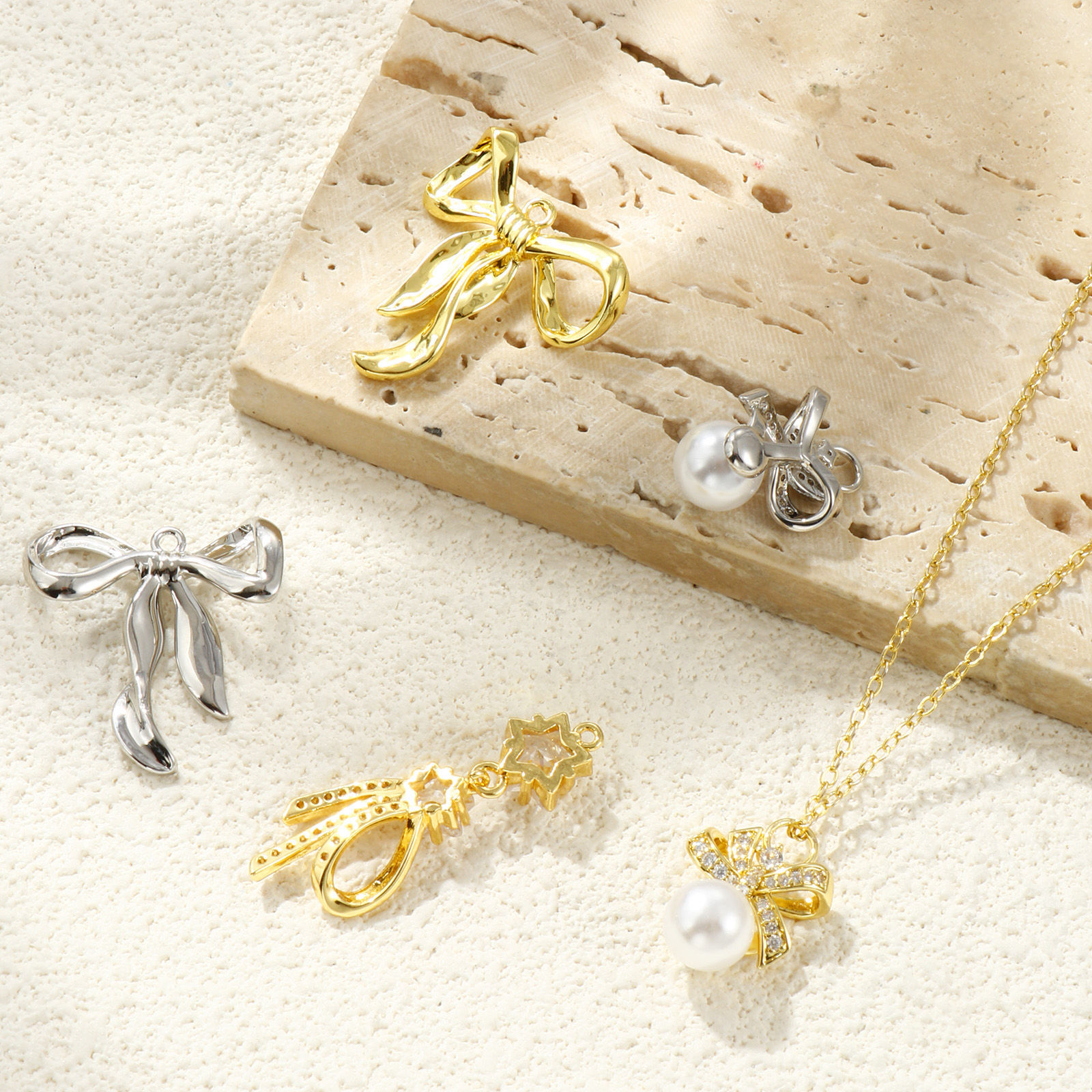 Picture of Brass Clothes Charms Multicolor Bowknot