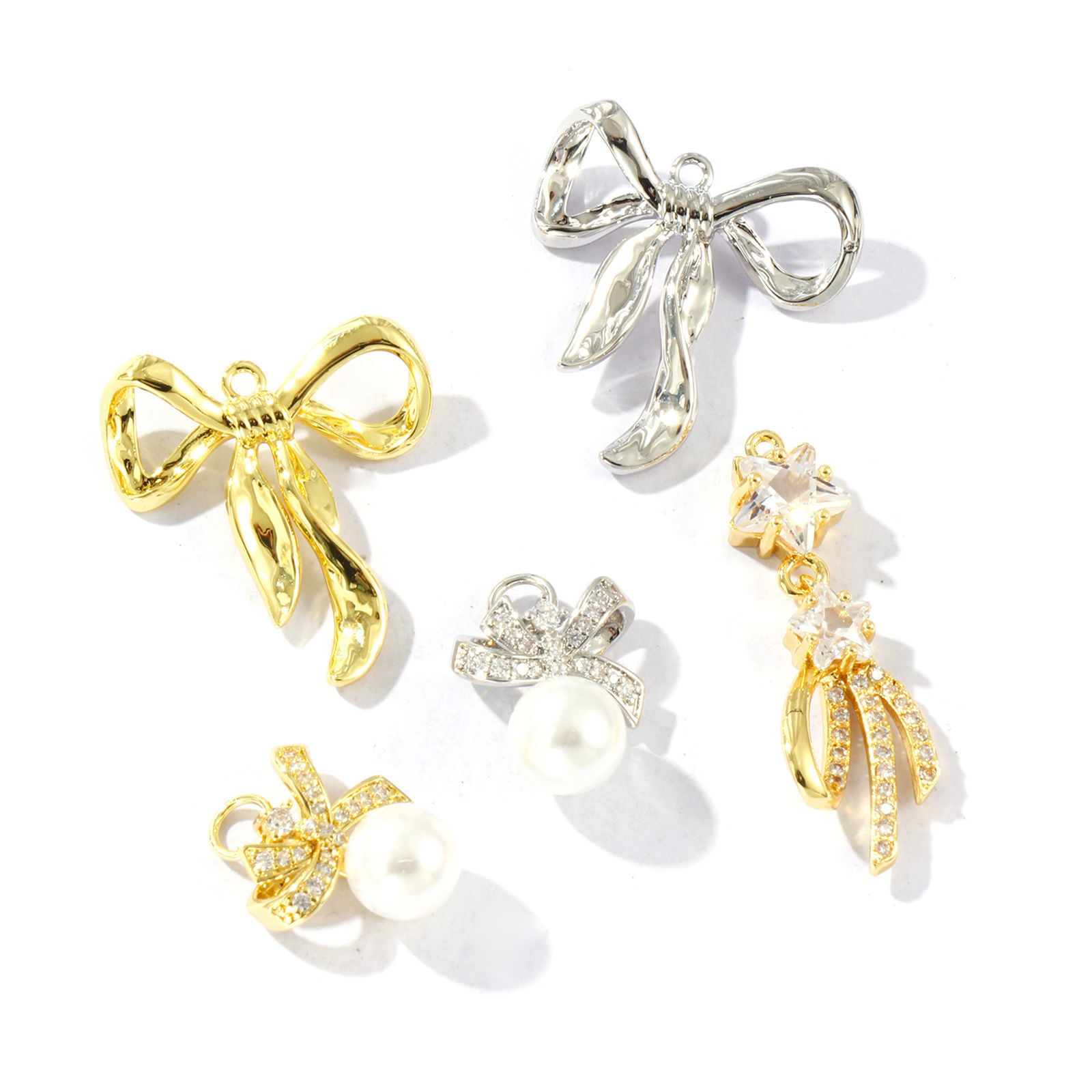 Picture of Brass Clothes Charms Multicolor Bowknot