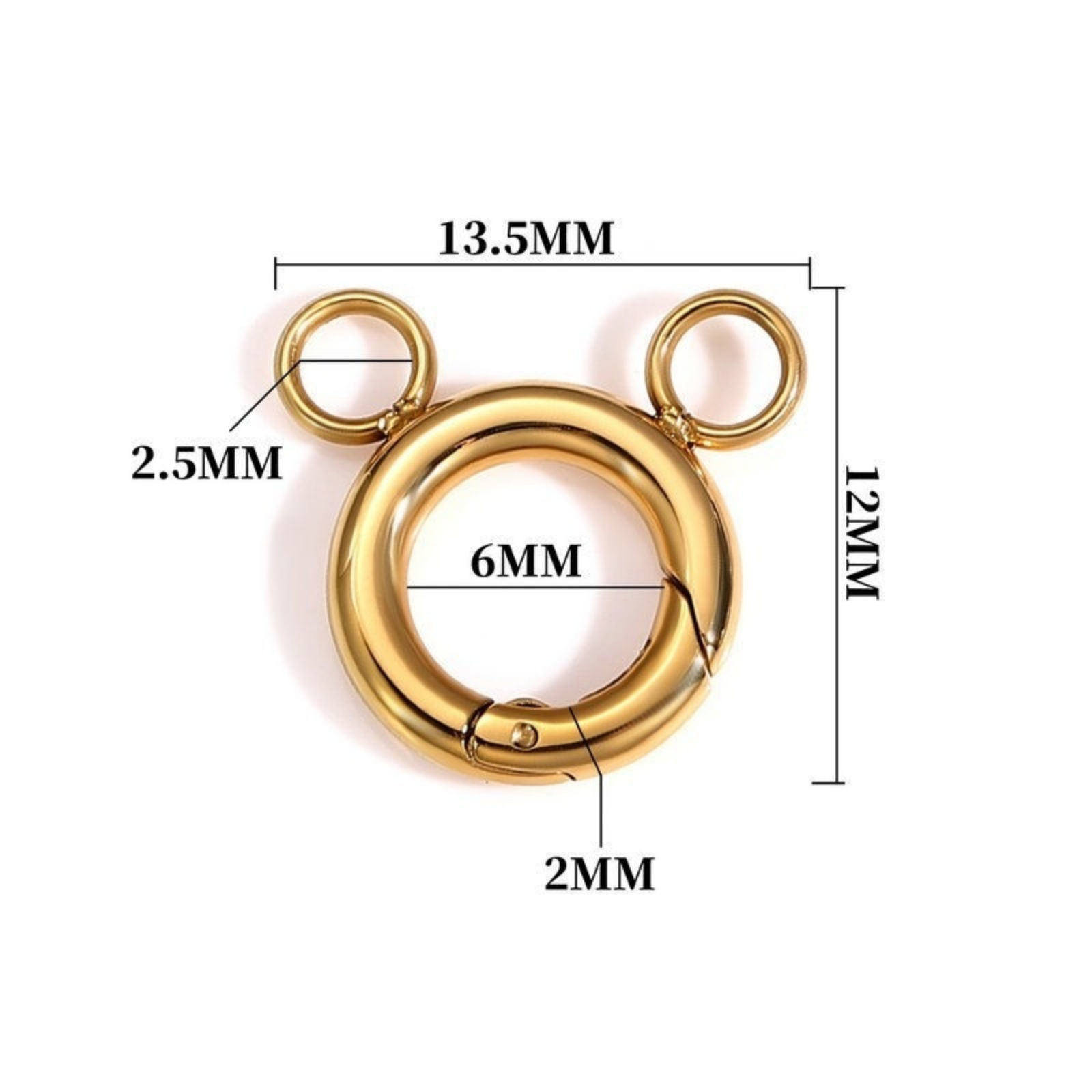 Immagine di 1 Pz Ecologico 316 Acciaio inossidabile Fibbia a Molla Multicolore