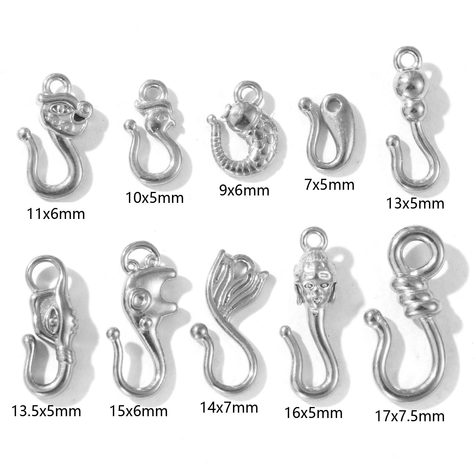Picture of Eco-friendly 304 Stainless Steel Hook Clasps Silver Tone