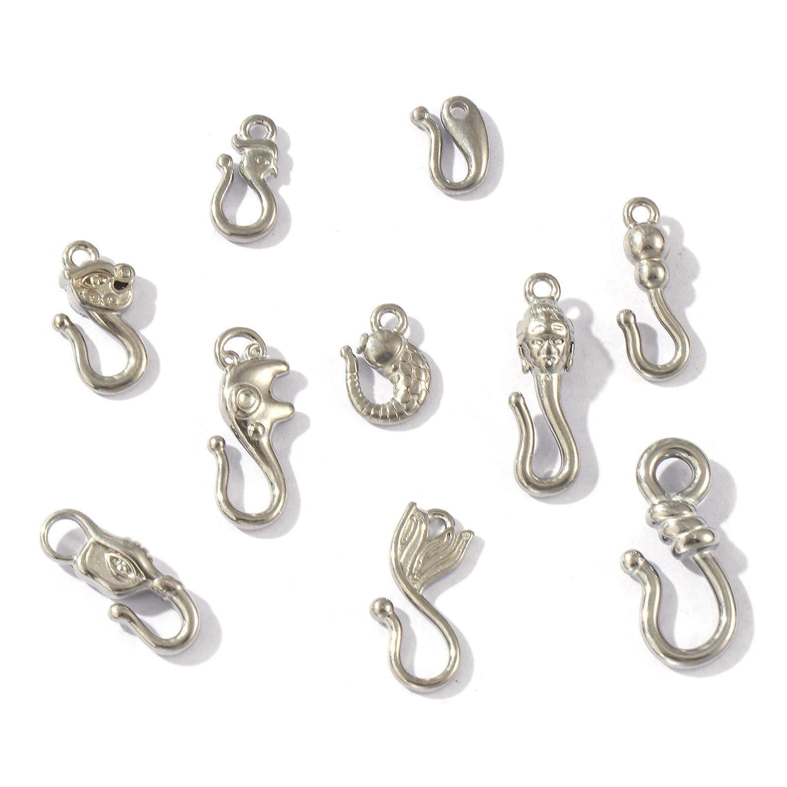 Picture of Eco-friendly 304 Stainless Steel Hook Clasps Silver Tone