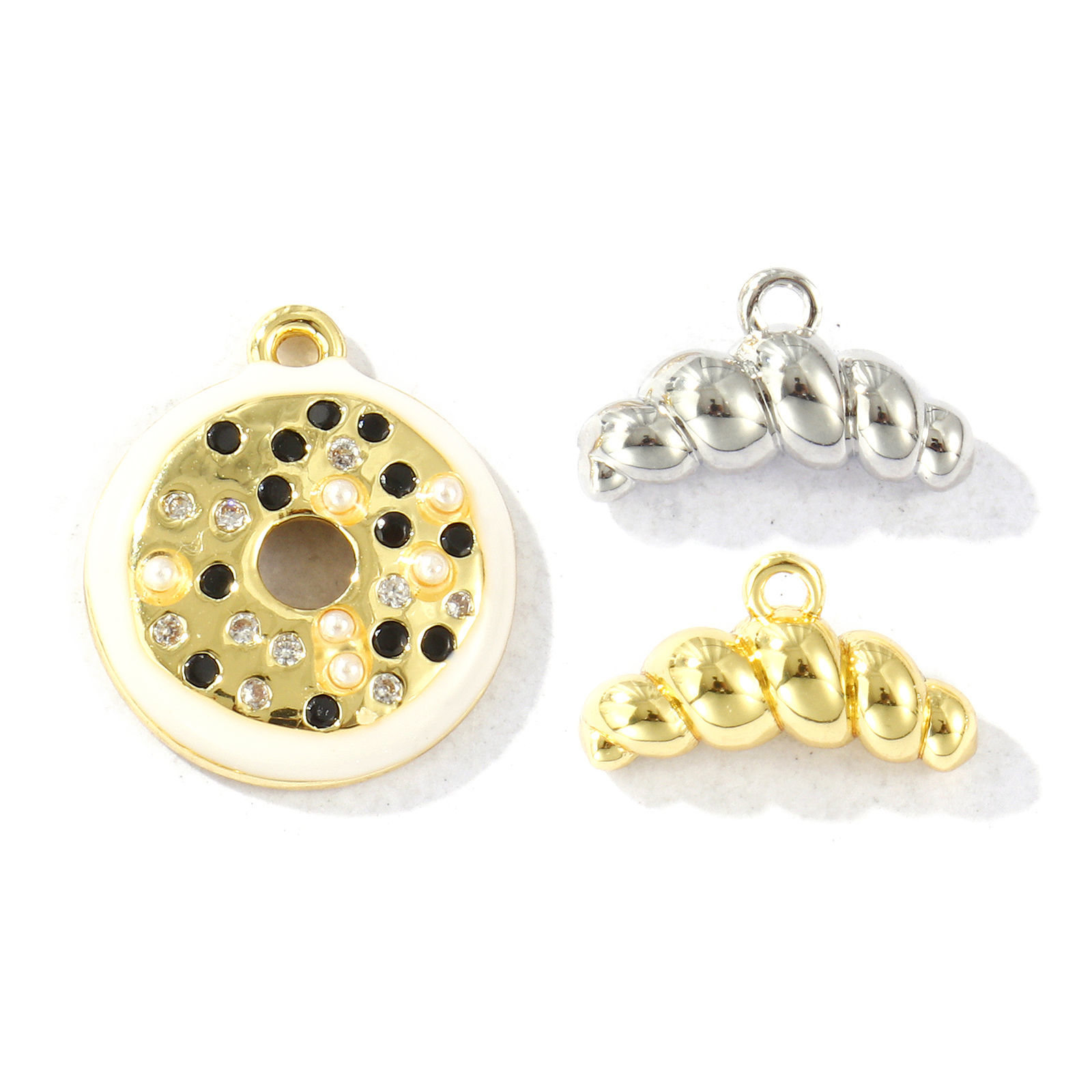Picture of Brass Charms Multicolor Croissant Bread Donut