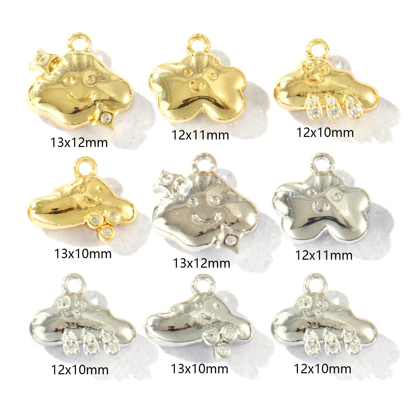 Picture of Brass Weather Collection Charms Wholesale Multicolor Cloud
