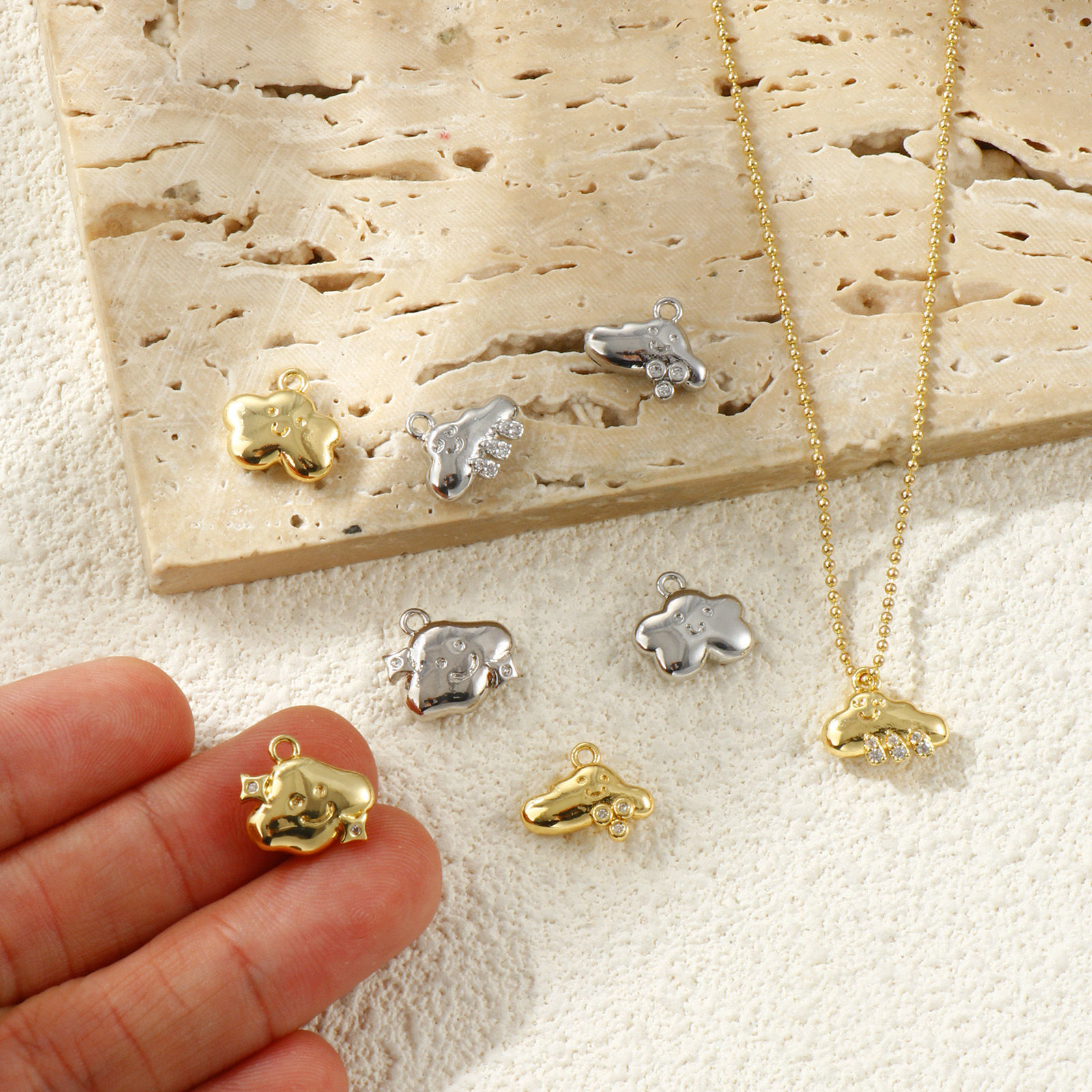 Picture of Brass Weather Collection Charms Wholesale Multicolor Cloud