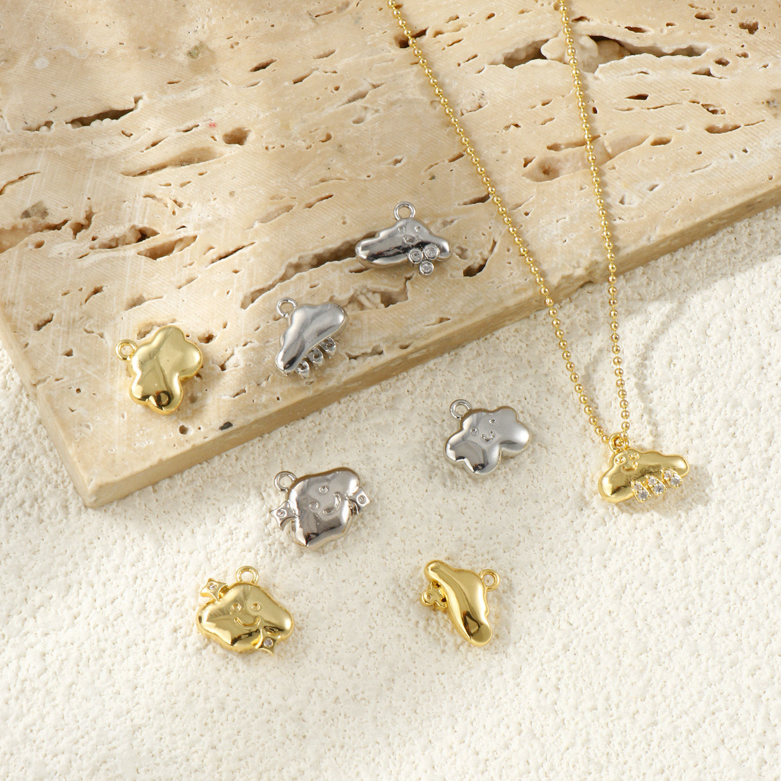 Picture of Brass Weather Collection Charms Wholesale Multicolor Cloud