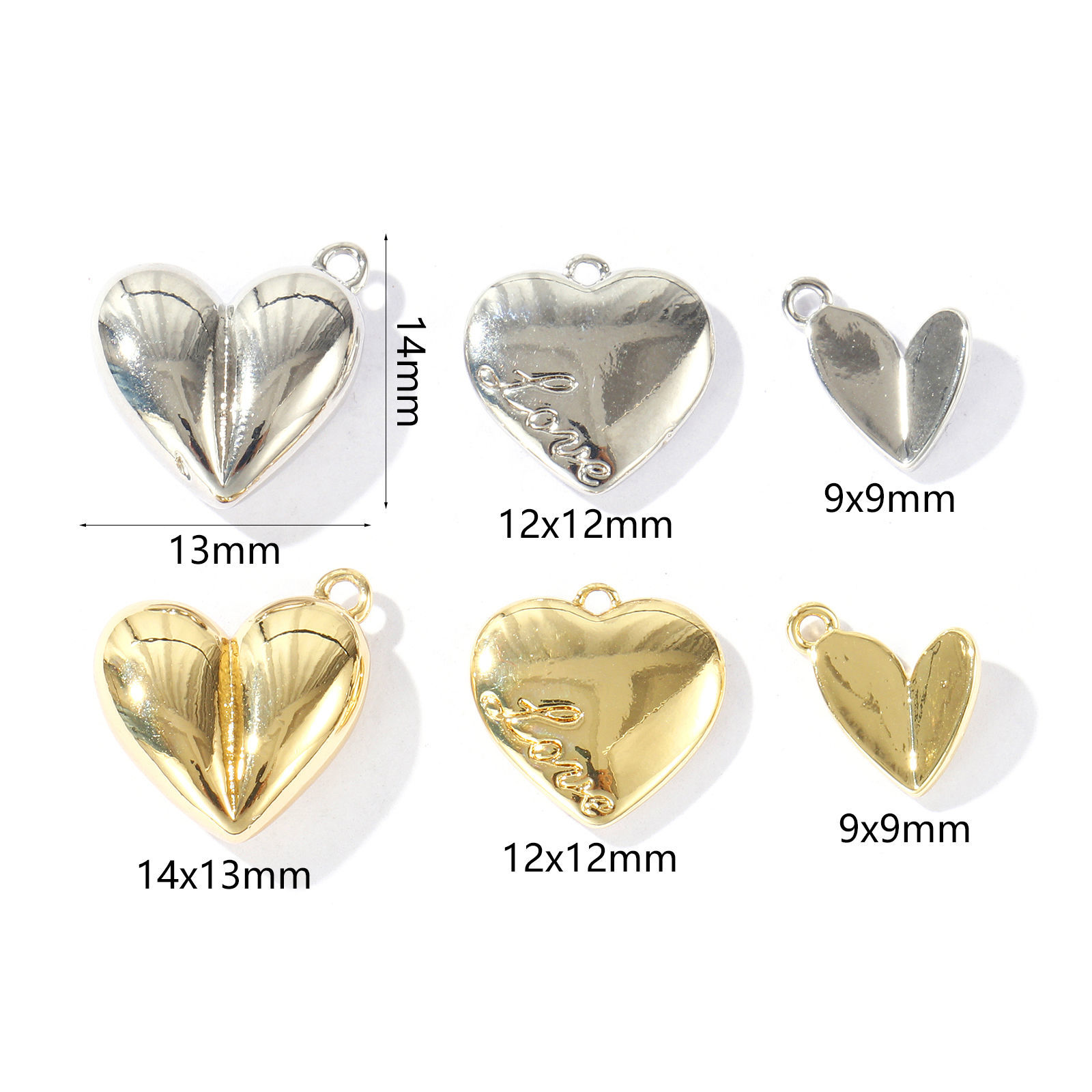 Picture of Brass Valentine's Day Charms Wholesale Multicolor Heart