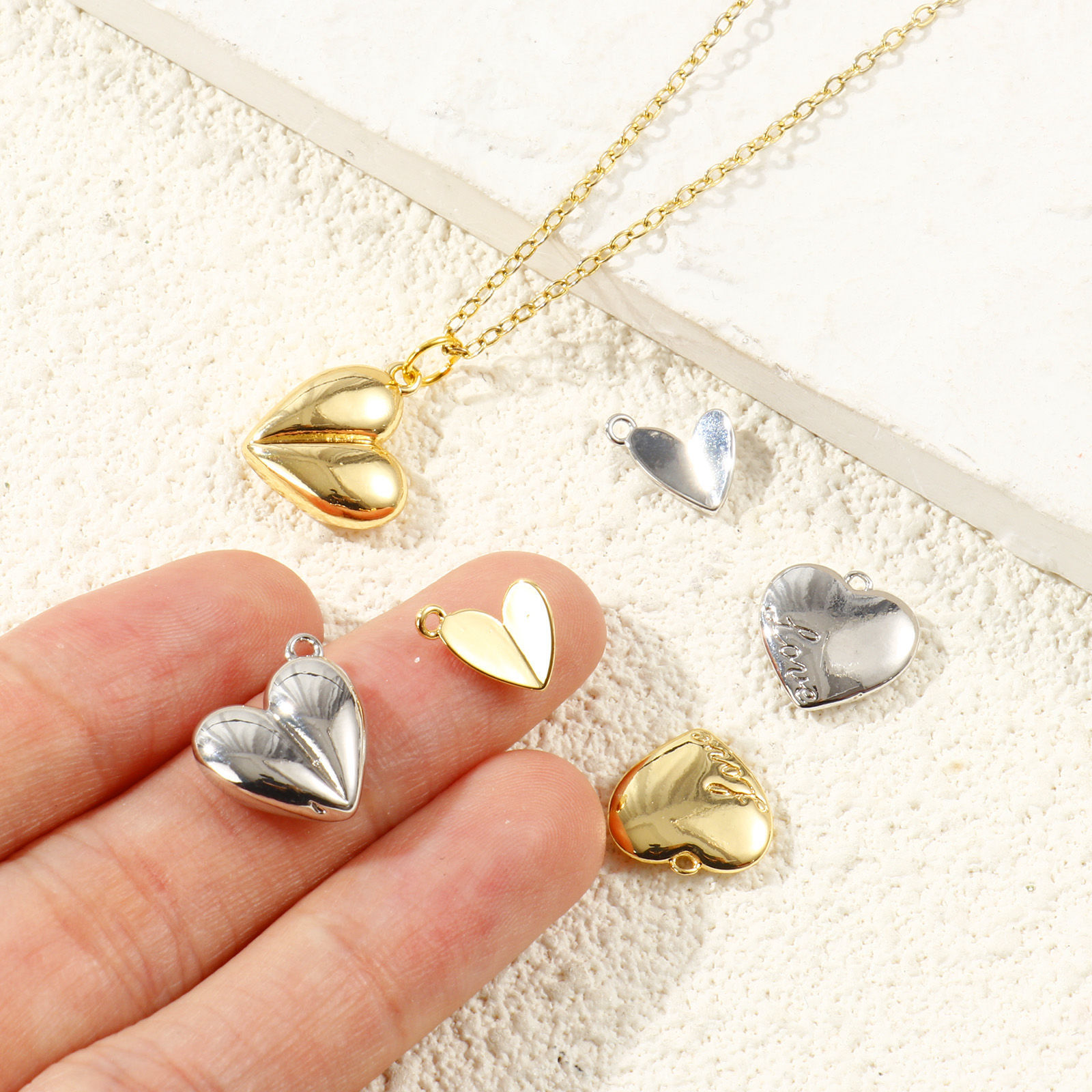 Picture of Brass Valentine's Day Charms Wholesale Multicolor Heart