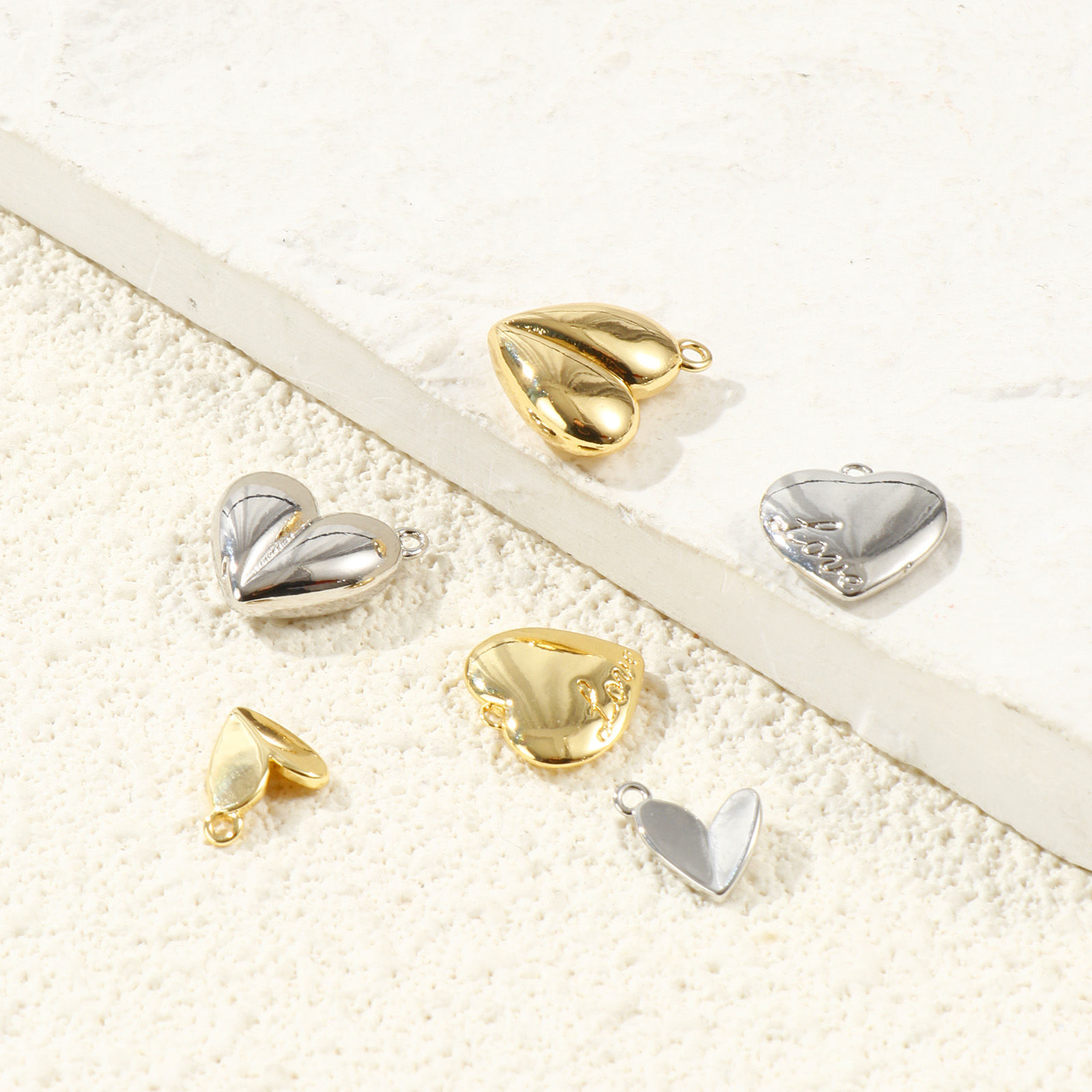 Picture of Brass Valentine's Day Charms Wholesale Multicolor Heart