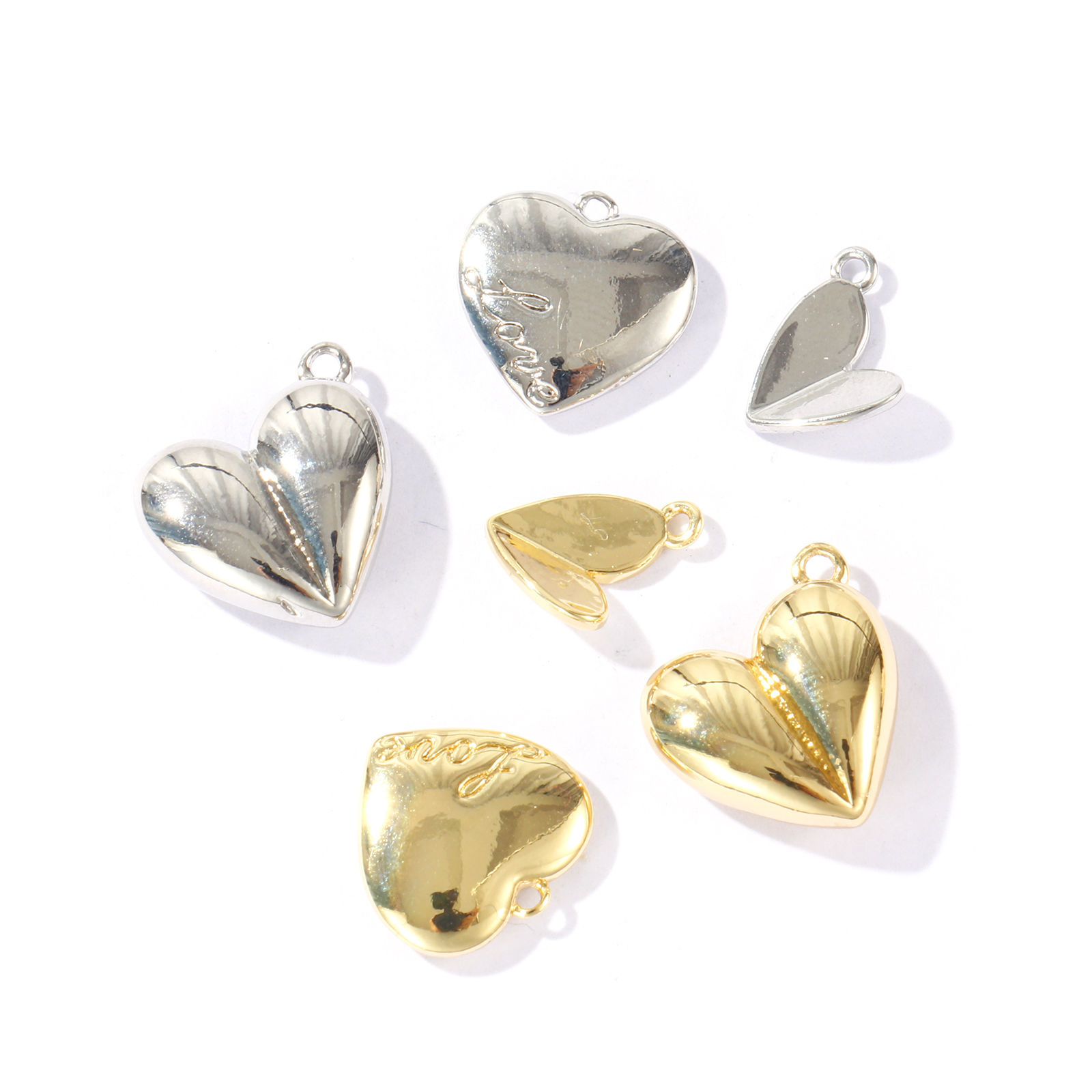 Picture of Brass Valentine's Day Charms Wholesale Multicolor Heart