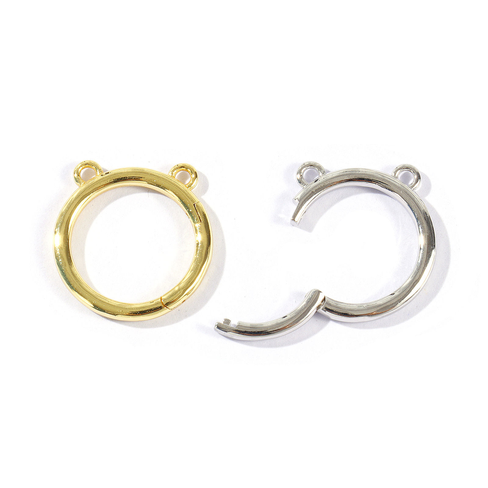 Bild von Messing Scharnier Segment Clicker Ring Großhandel Ring Bunt 19mm x 18mm