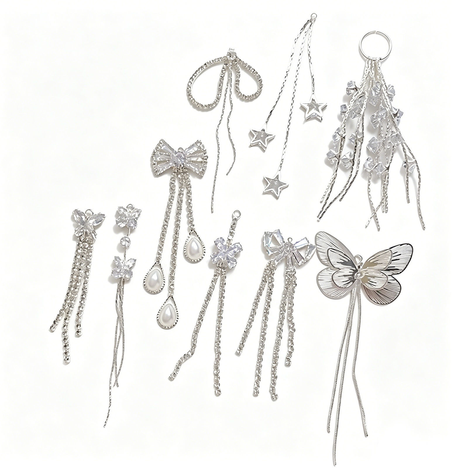 Picture of Brass Charms Wholesale Multicolor Tassel Clear Rhinestone