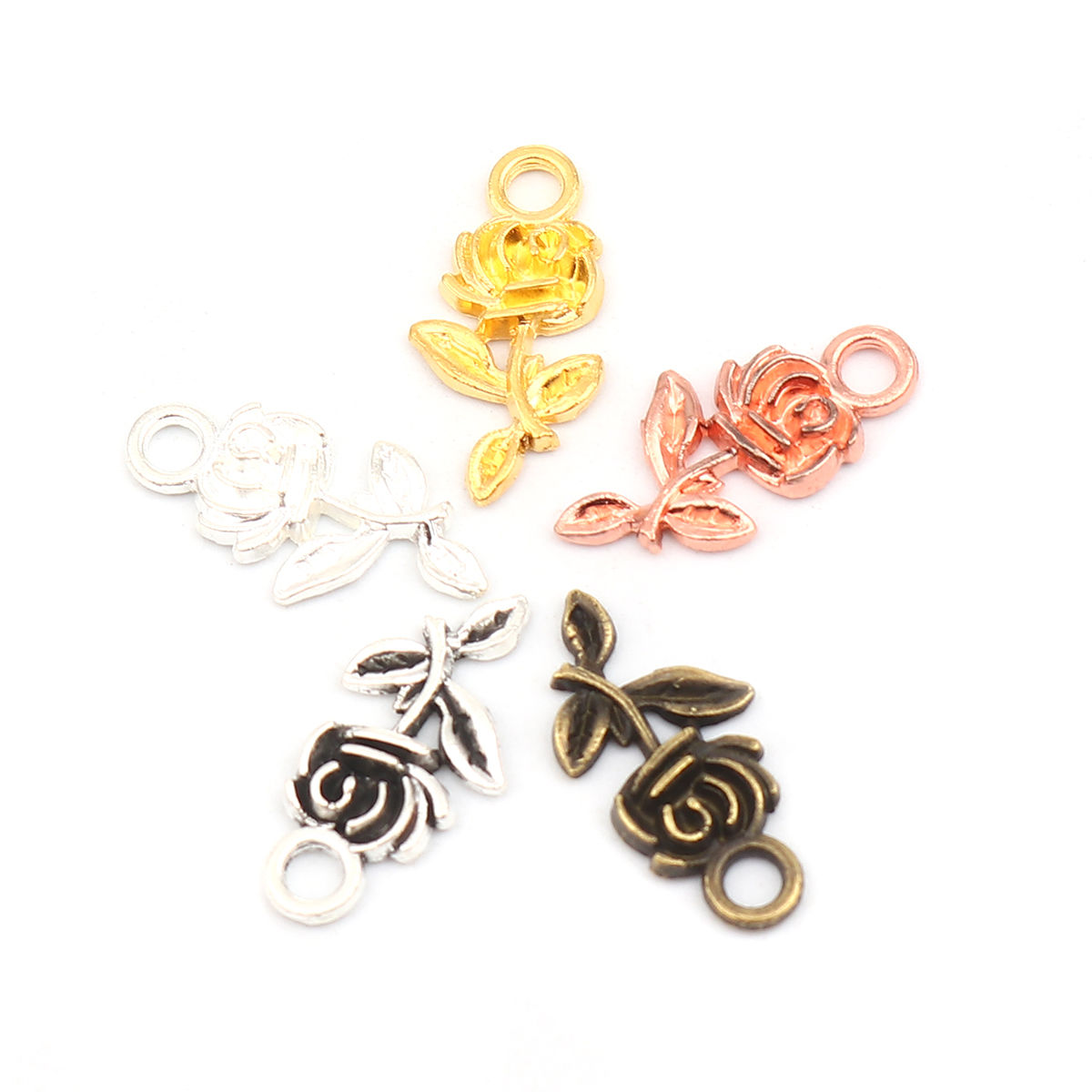 Immagine di Zinc Based Alloy Pendants Rose Flower