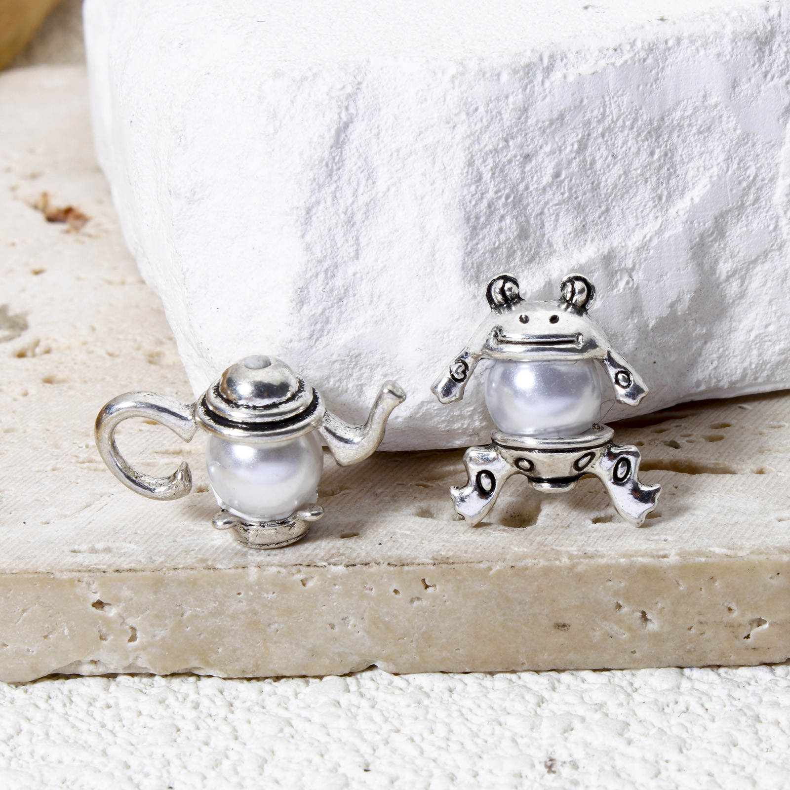 Picture of Zinc Based Alloy Beads Caps Animal Multicolor