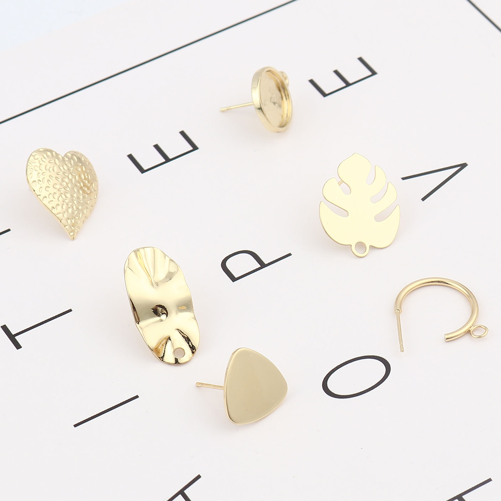 Изображение Цинковый Сплав Серьги ШпилькиДеталь 4 ШТ